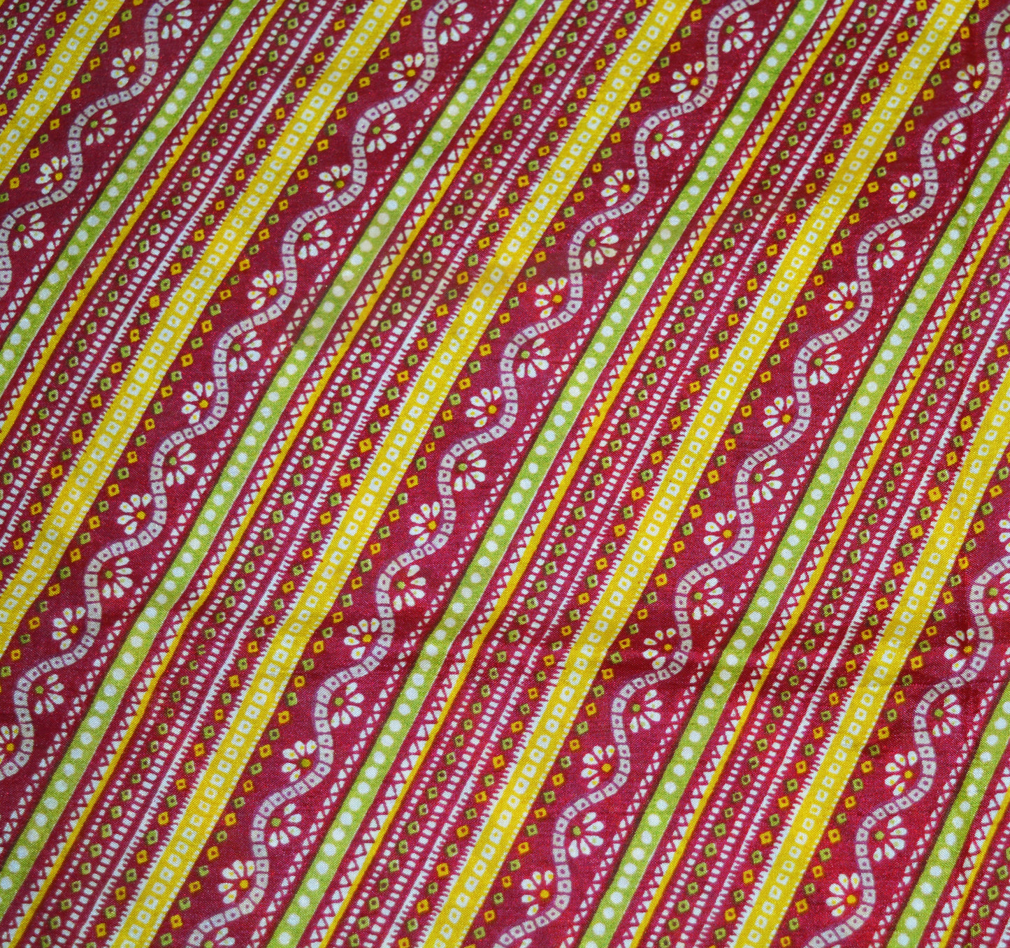 Indian Vintage Sari Pink Pure Silk Bandhani Printed Sarees Fabric 6yd Sewing Craft Fabric DressMaking Soft