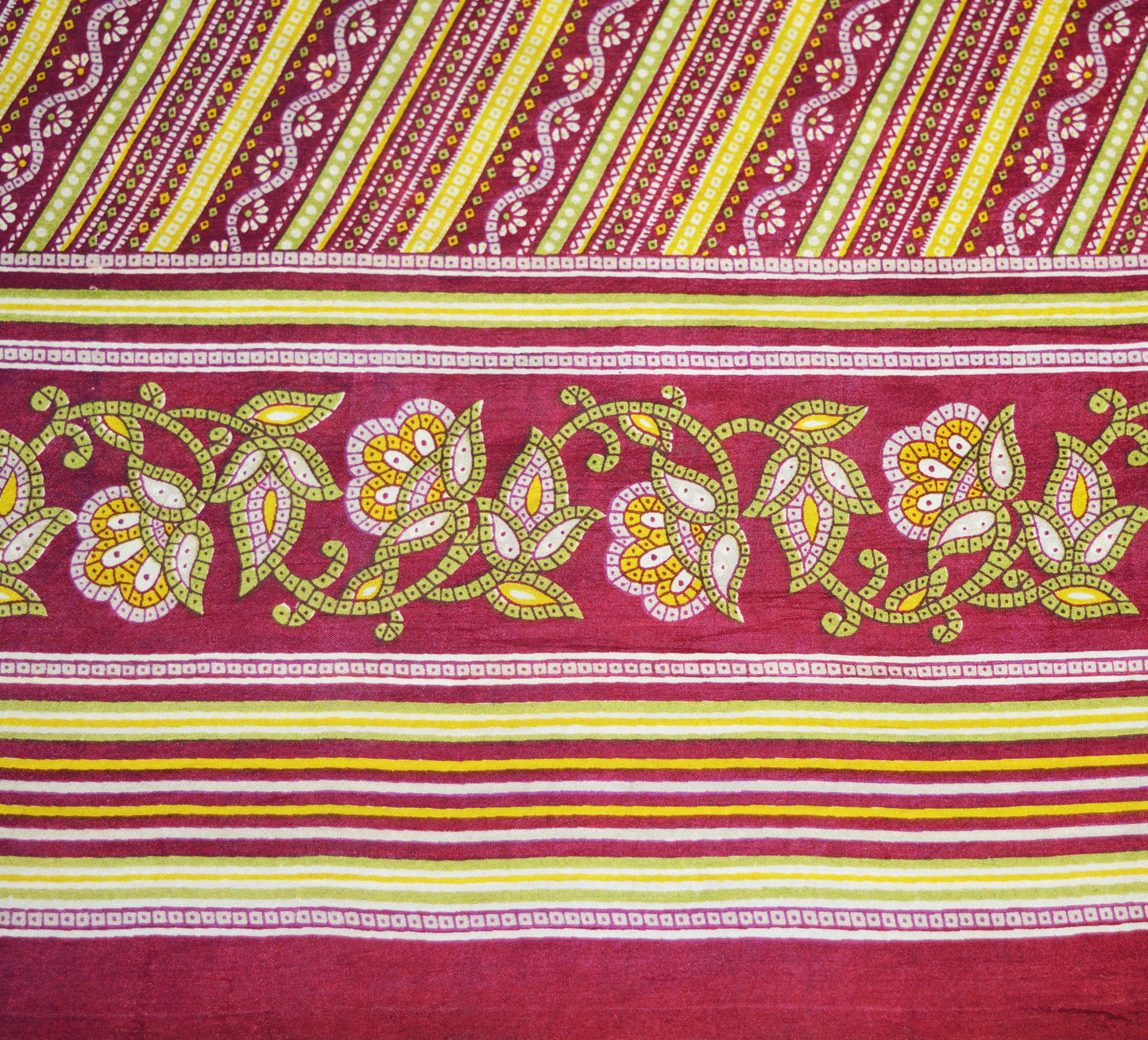 Indian Vintage Sari Pink Pure Silk Bandhani Printed Sarees Fabric 6yd Sewing Craft Fabric DressMaking Soft