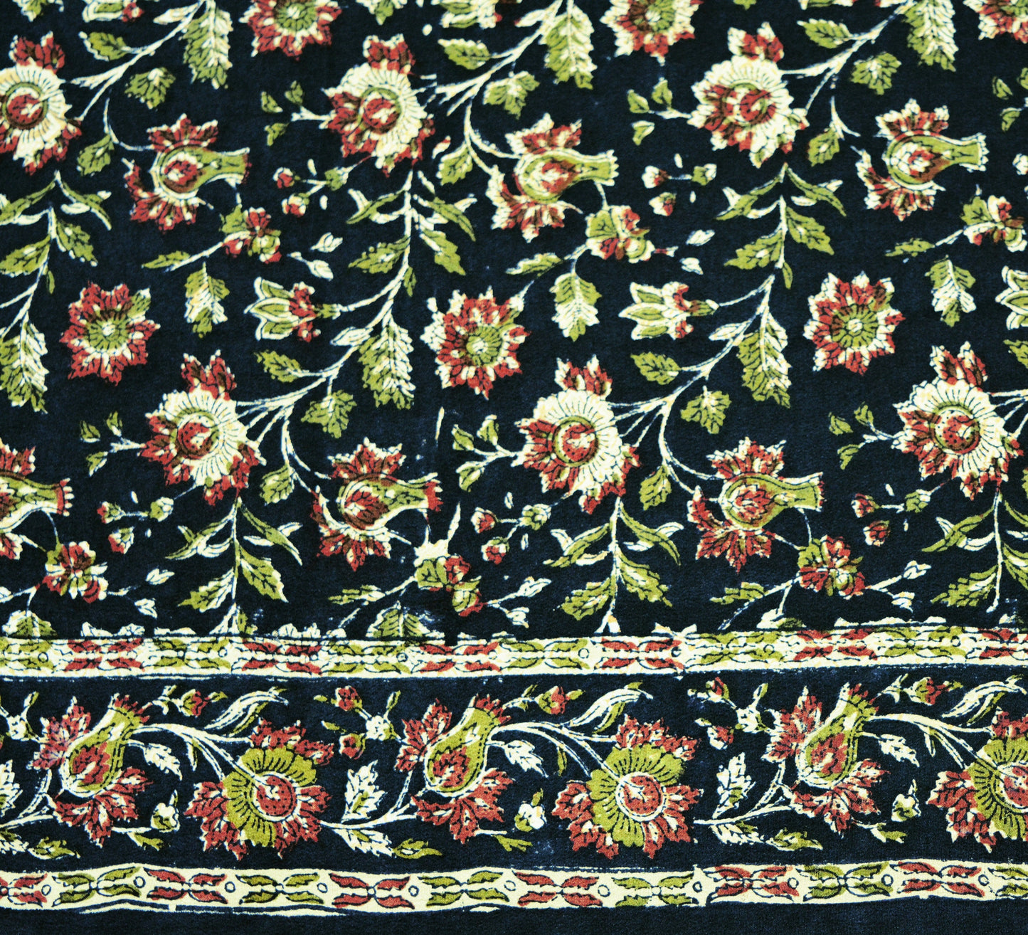 Indian Vintage Sari Black Pure Crepe Silk Block Printed Saree 5yard Sewing Floral Soft Craft Fabric Wrap