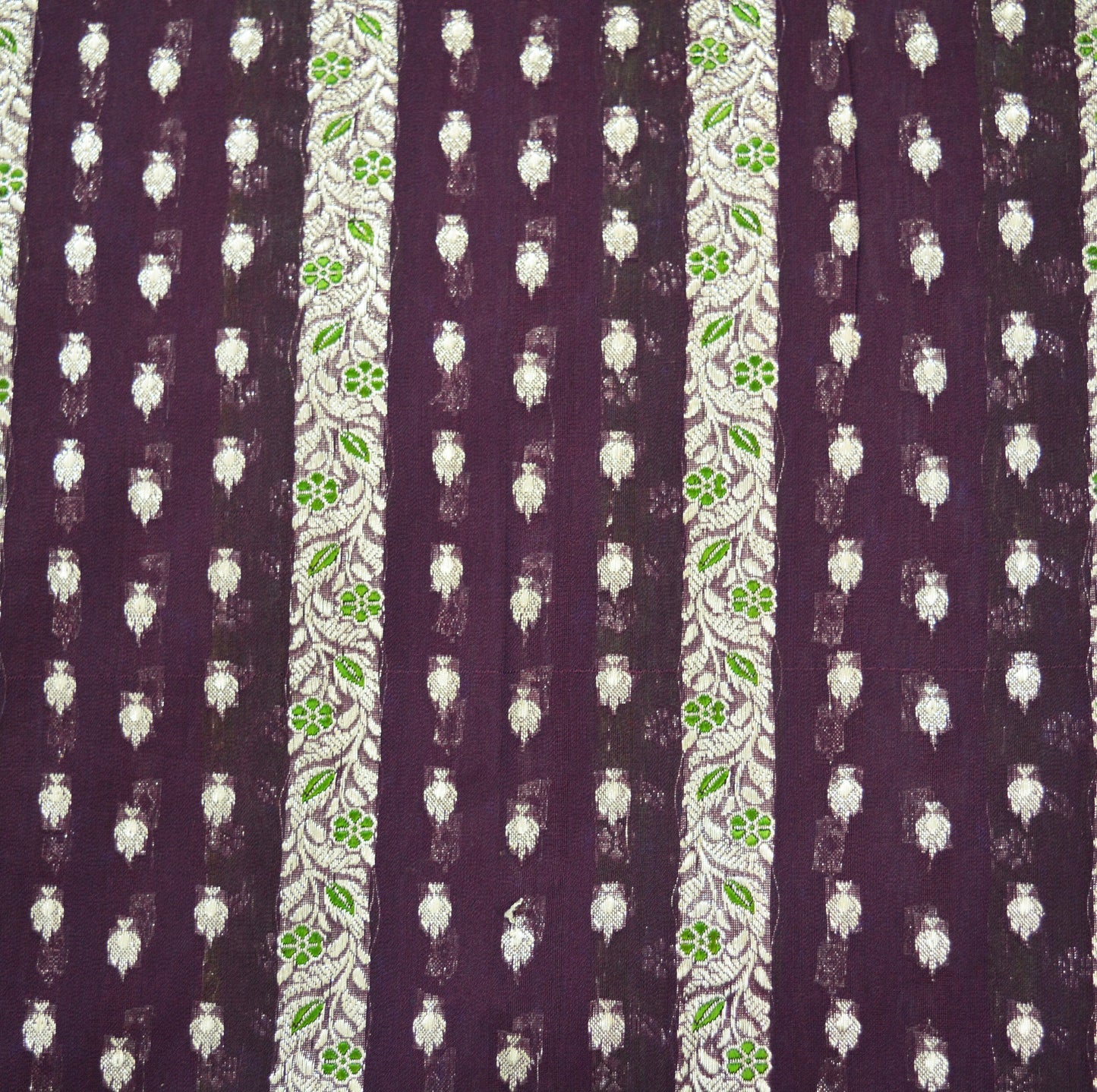 Indian Vintage Sari Purple Heavy Wedding Pure Silk Woven Banarasi Brocade Saree Golden Zari 5Yard