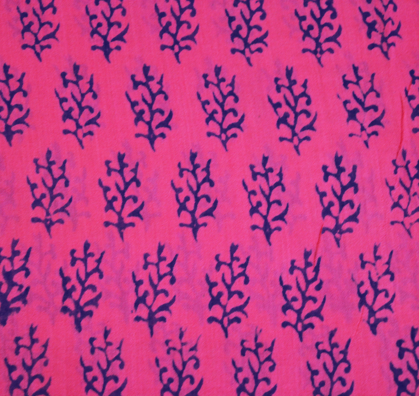 Indian Vintage Sari Pink Block Printed Sari Pure chanderi Silk Saree Fabric 5Yard Floral Soft Golden Zari