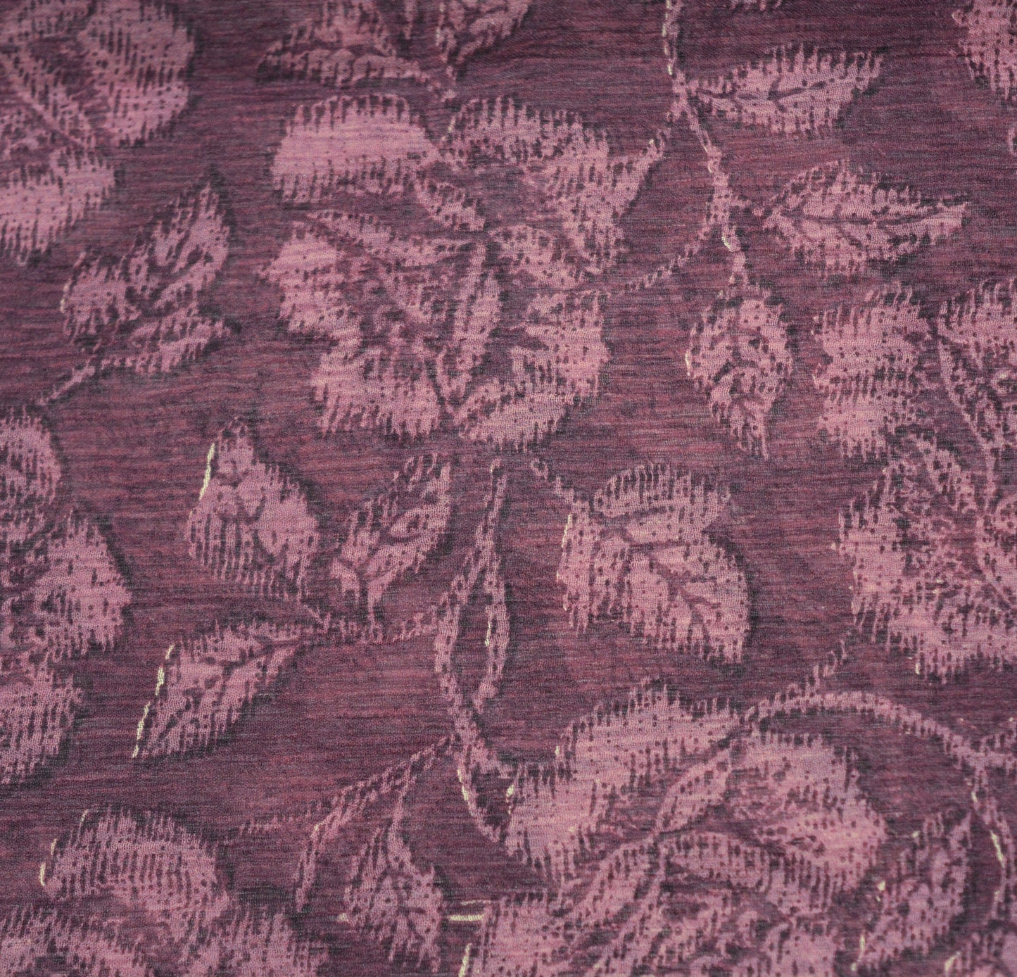Women Vintage Sari Maroon & White Pure Chiffon Silk Printed Saree Craft Fabric Sewing 5Yd Soft Light Sari Dress Making Floral