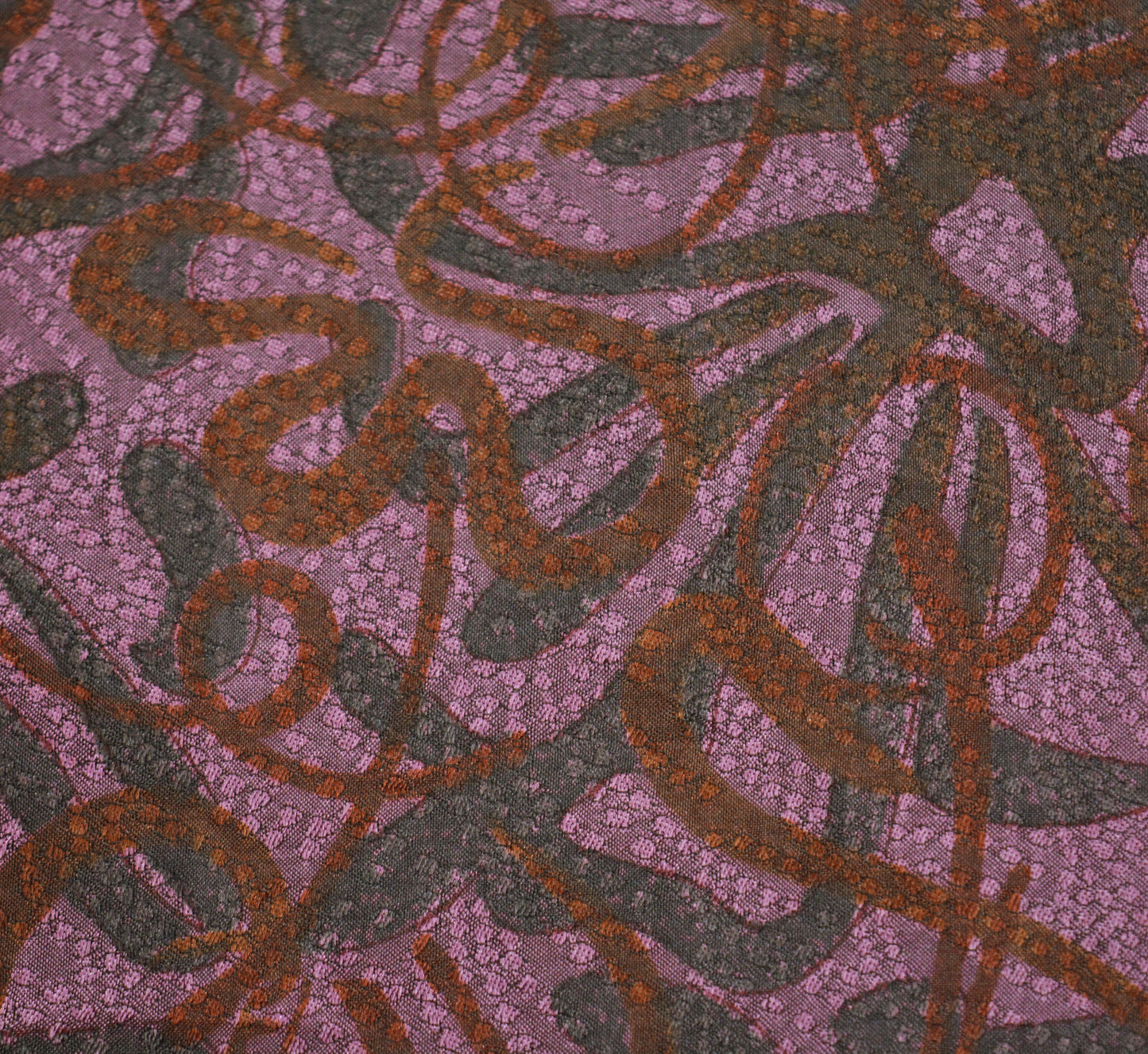 Indian Vintage Sari Dusty Purple Pure Silk Printed Saree Fabric 5yd Sewing Craft DressMaking Soft Paisley Design