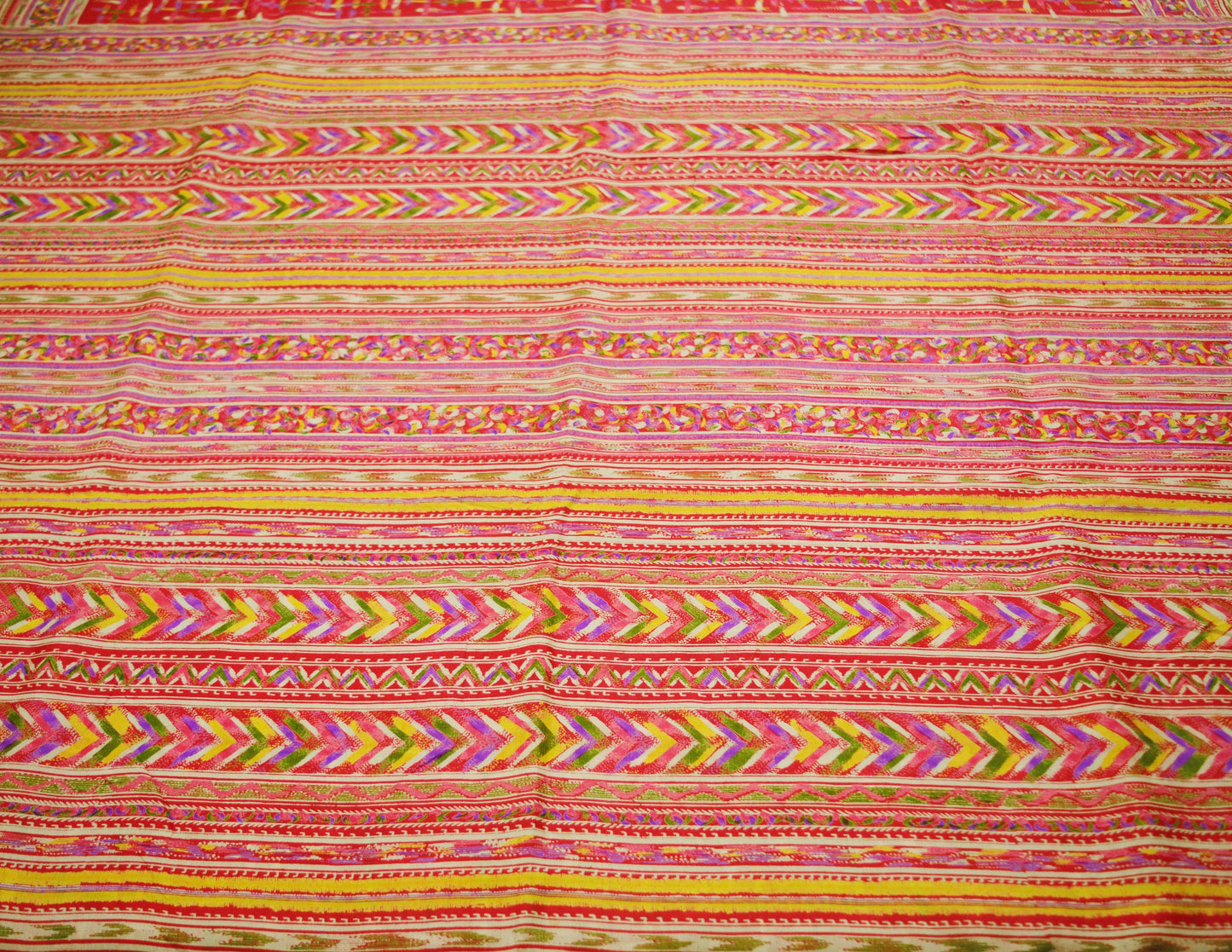 Indian Vintage Sari Red 100% Pure Silk Printed Saree Fabric 6yard Sewing Craft DressMaking Soft Floral