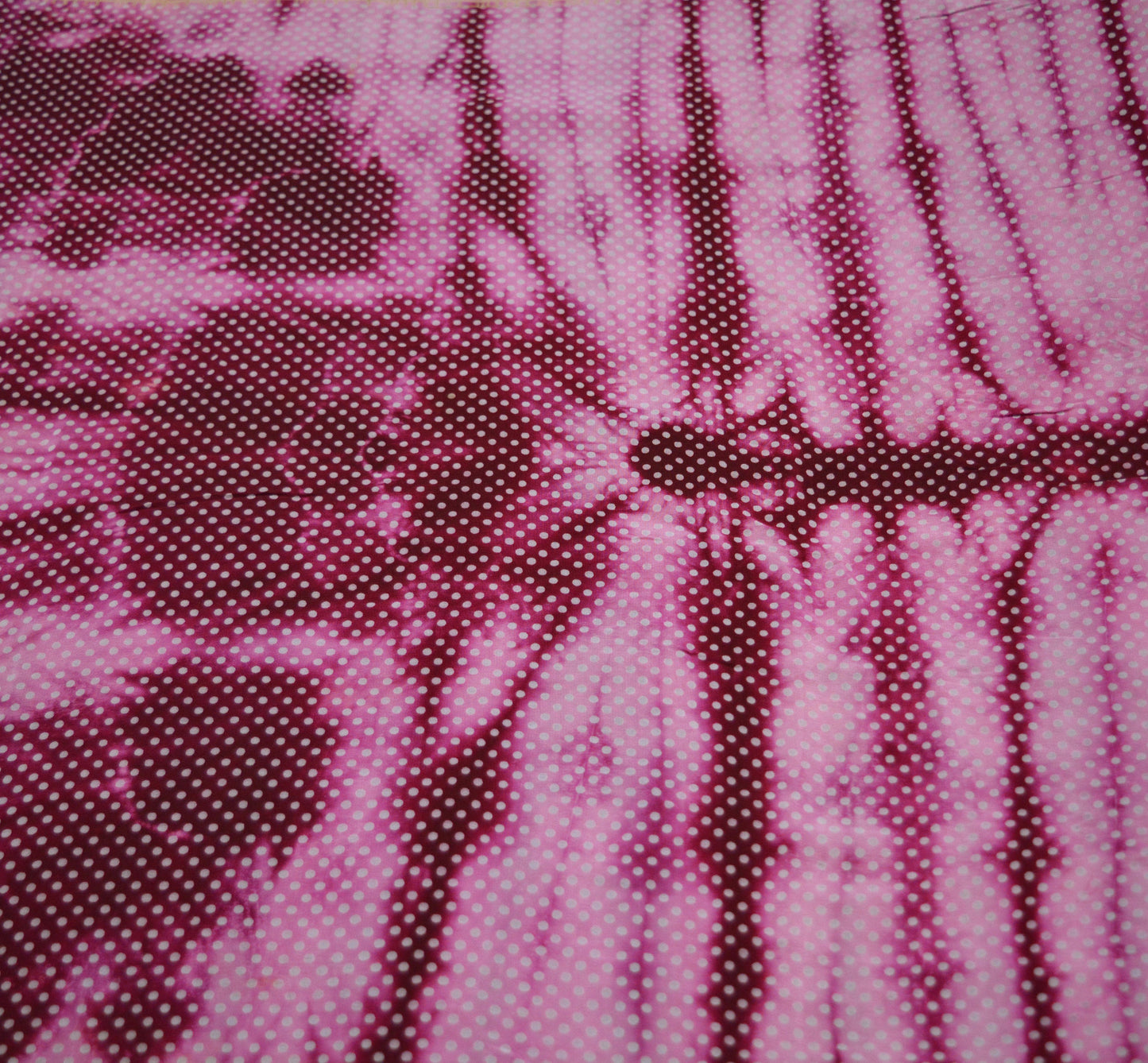 Indian Vintage Sari Pure Crepe Silk Tie-Dye Printed Saree 5yard Sewing Ethnic Wrap
