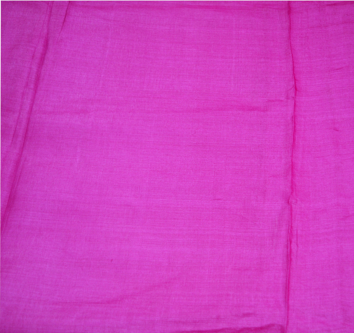 Indian Vintage Sari Magenta Pure Tussar Silk Hand Woven Sarees Craft Fabric 5Yard Sewing Ethnic Floral