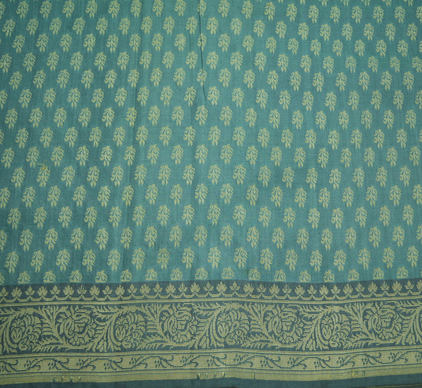 Indian Vintage Gray Heavy Saree Pure Silk Hand Woven Indian Sari 5yd Ethnic Fabric Craft Floral Sewing