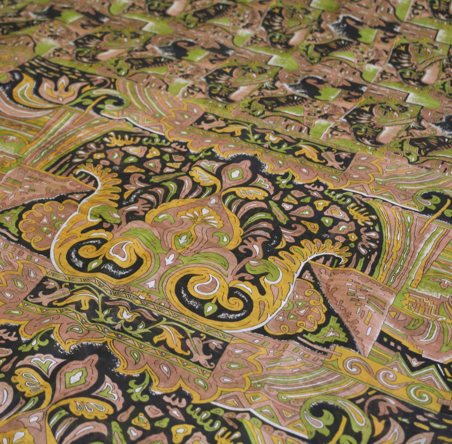 Indian Vintage Sari Black 100% Pure Silk Printed Saree Fabric 5yard Sewing Craft DressMaking Soft Abstract