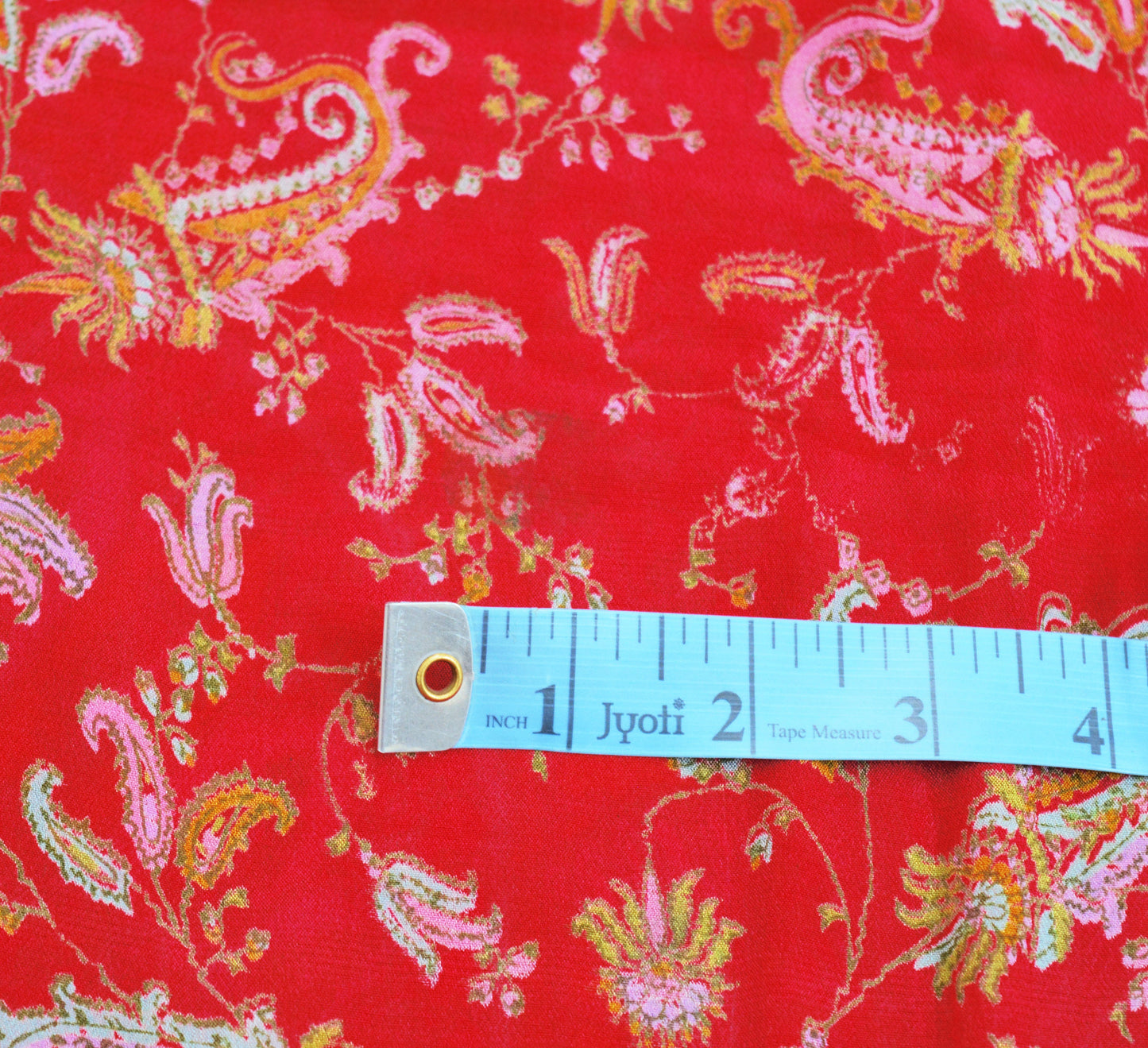 Indian Vintage Sari Red Pure Silk Printed Saree Fabric 6yard Sewing Craft Fabric DressMaking Soft Wrap Paisley