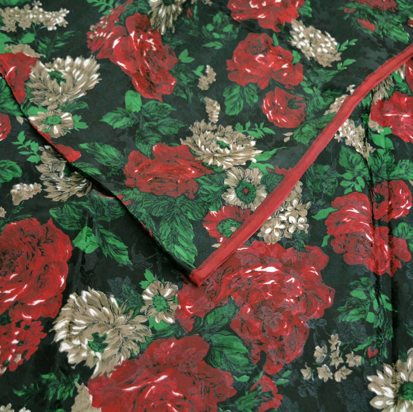 Indian Vintage Sari Black Pure Crepe Silk Printed Saree 5yard Sewing Floral Craft Fabric Wrap