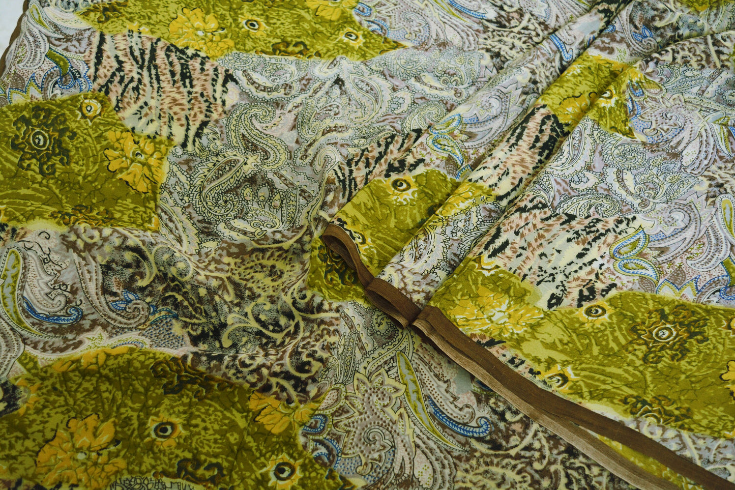 Indian Vintage Sari Multi Pure Crepe Silk Printed Saree 5yard Sewing Floral Soft Craft Fabric Wrap