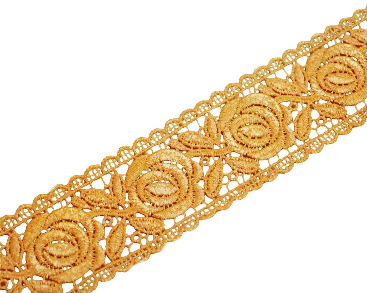 Indian Vintage Peach Saree Border Embroidered Indian Craft Trim Lace Sewing Sari Ribbon Recycled