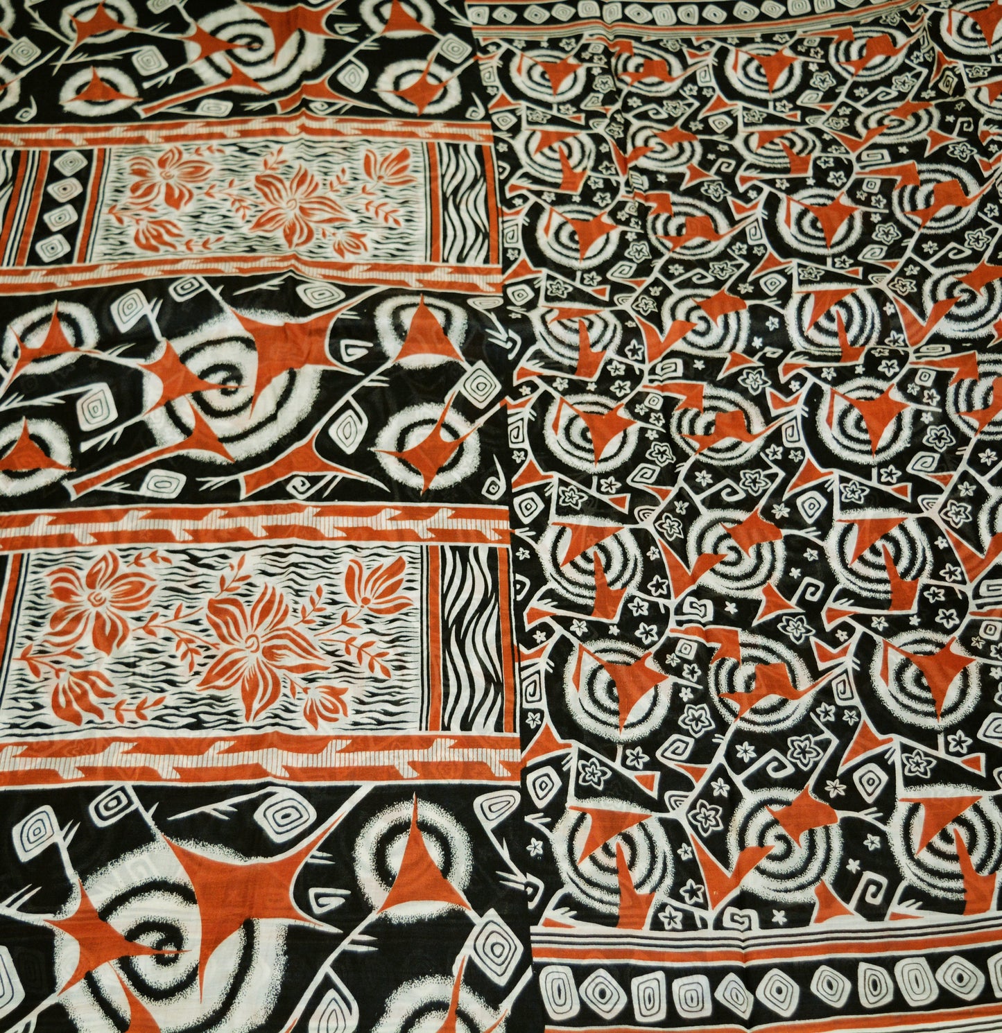 Indian Vintage Sari Black 100% Pure Silk Printed Saree Fabric 5yard Sewing Craft DressMaking Abstract
