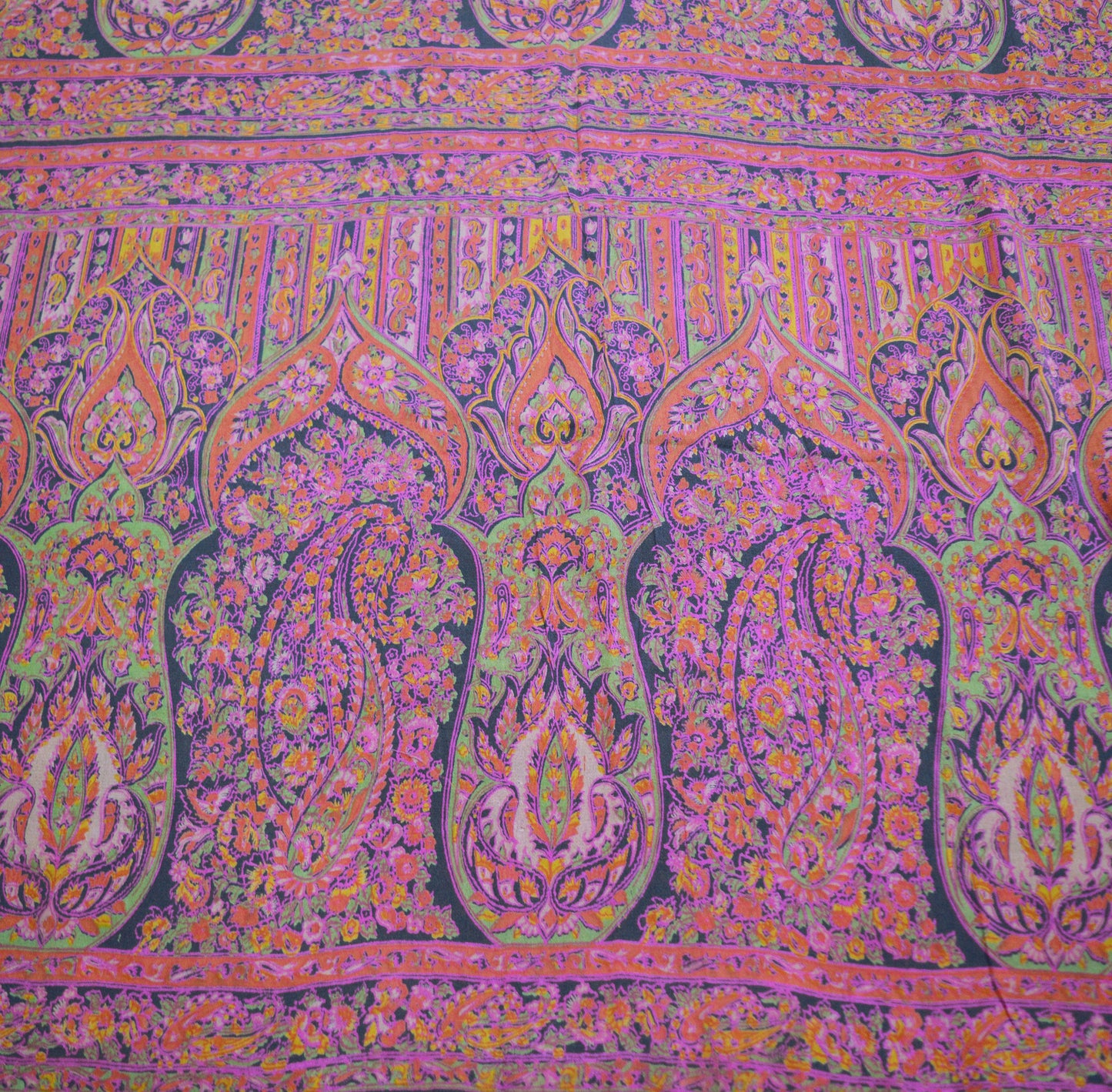 Indian Vintage Sari Deep Blue Pure Silk Printed Saree Fabric 6yard Sewing Craft DressMaking Soft Floral