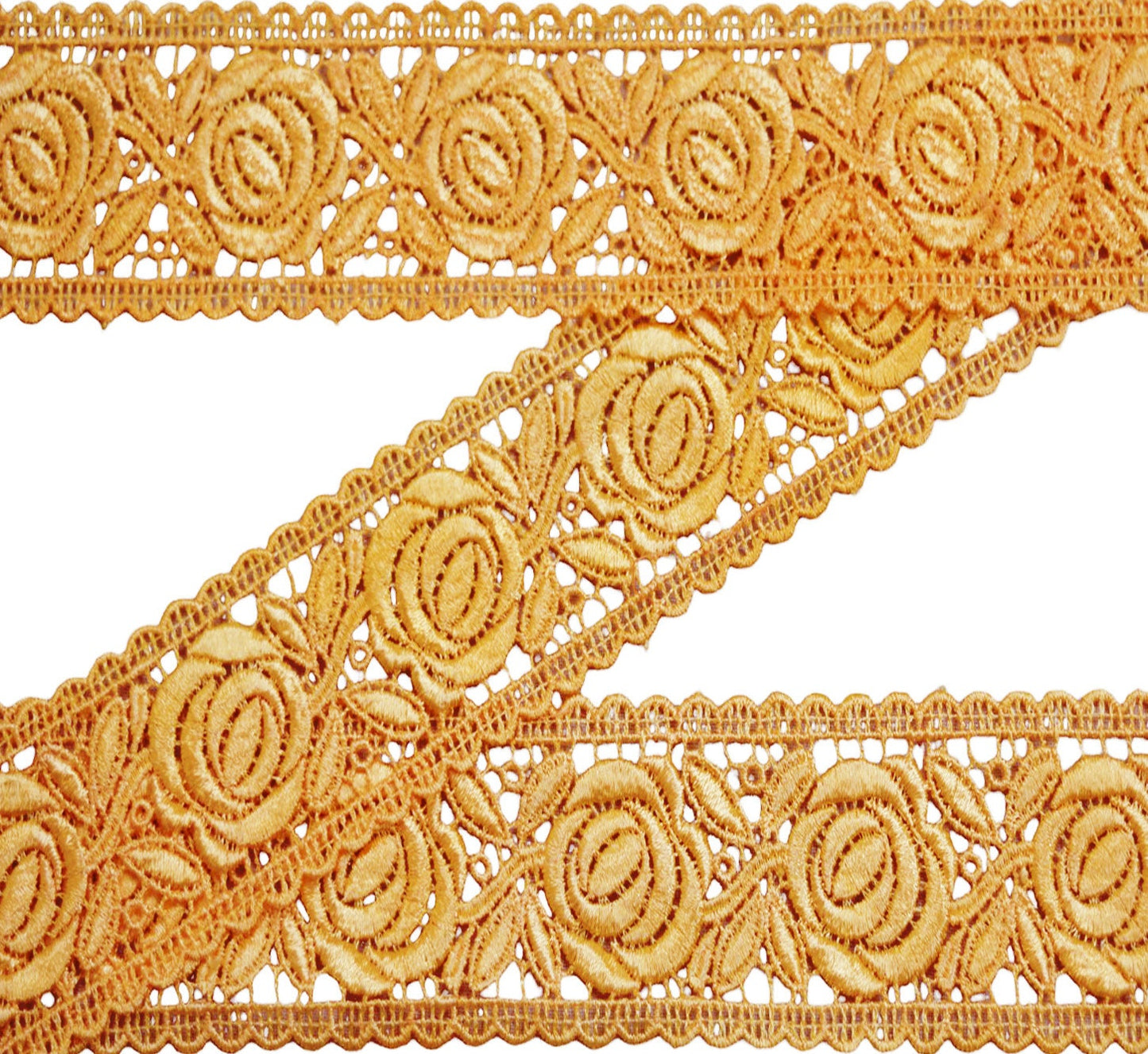 Indian Vintage Peach Saree Border Embroidered Indian Craft Trim Lace Sewing Sari Ribbon Recycled