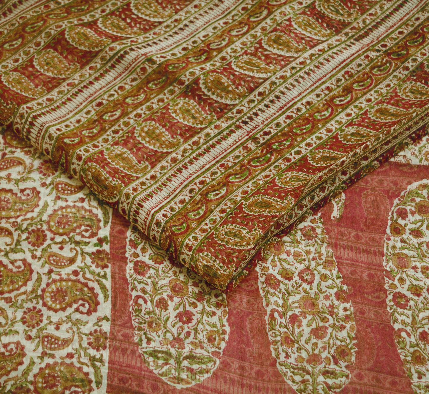 Women Vintage Sari Beige Pure Chiffon Silk Printed Saree Craft Fabric Sewing 6Yard Soft Light Sari Dress Making Floral