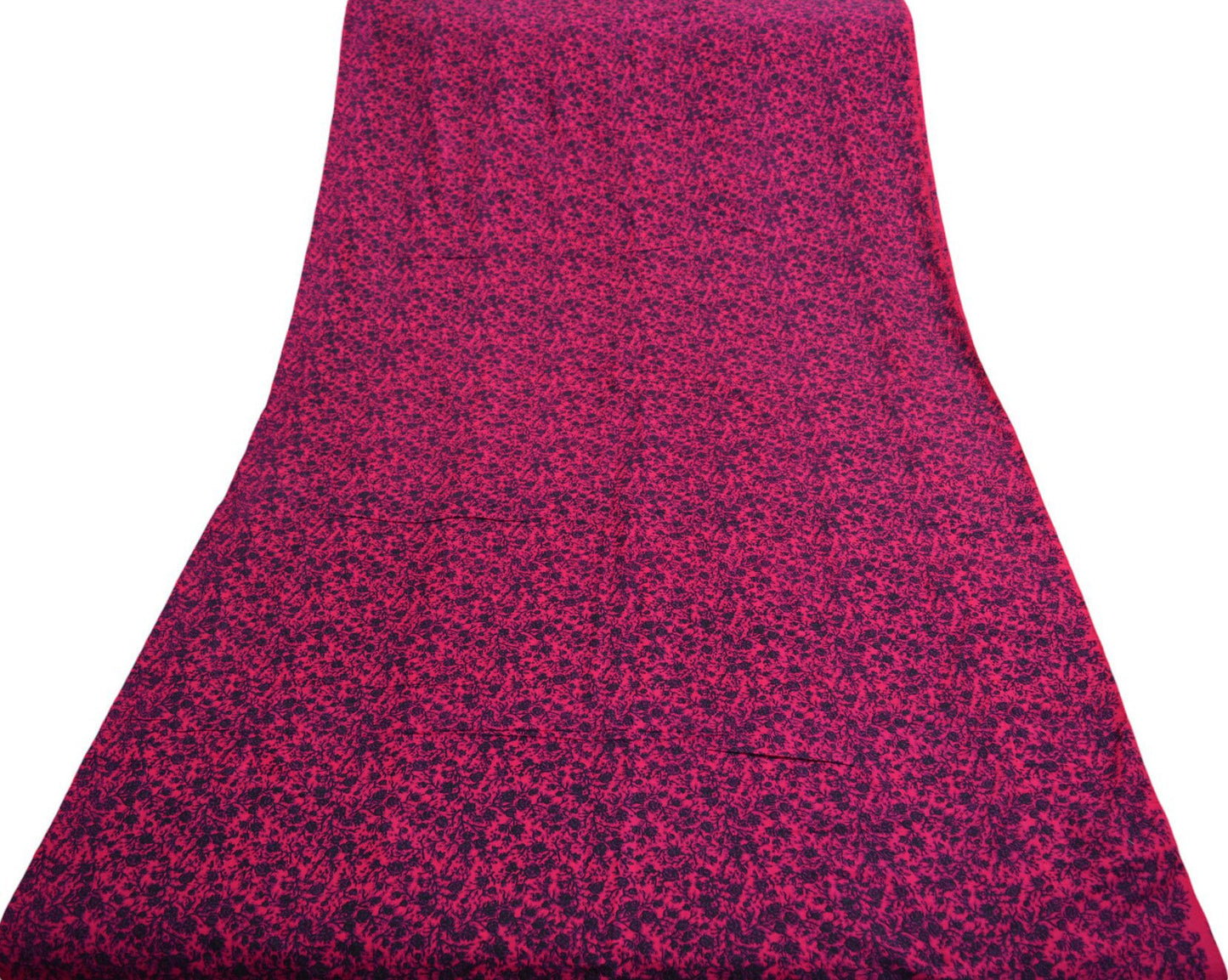 Indian Vintage Sari Pink Pure Silk Printed Saree Fabric 5yard Sewing Craft Fabric DressMaking Soft Wrap Floral