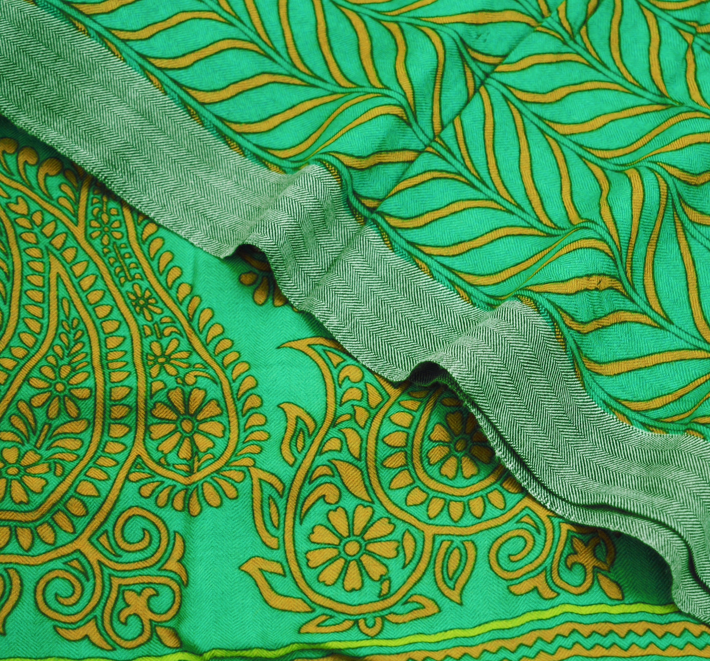 Vintage Long Stole Pure Woolen Scarf Printed Dupatta Infinity Scarves Sarong Wrap Veil Woman Hijab Shawl Craft Fabric