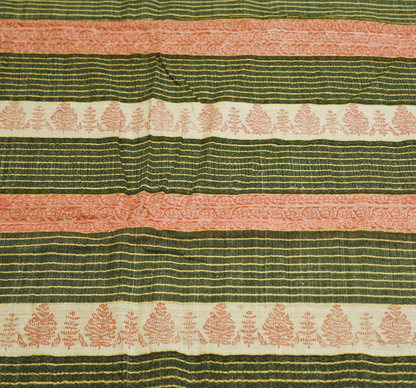 Indian Vintage Beige Saree Pure Khadi Silk Handloom Woven Indian Sari Fabric 5yard Ethnic Wear Sari Zari Border