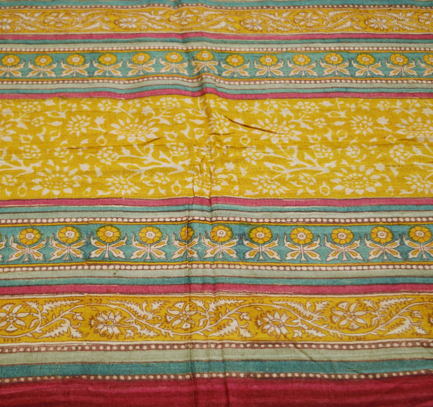 Indian Vintage Heavy Pink Saree Pure Khadi Silk Handloom Indian Sari Craft Fabric 5yard Ethnic Wear Sari