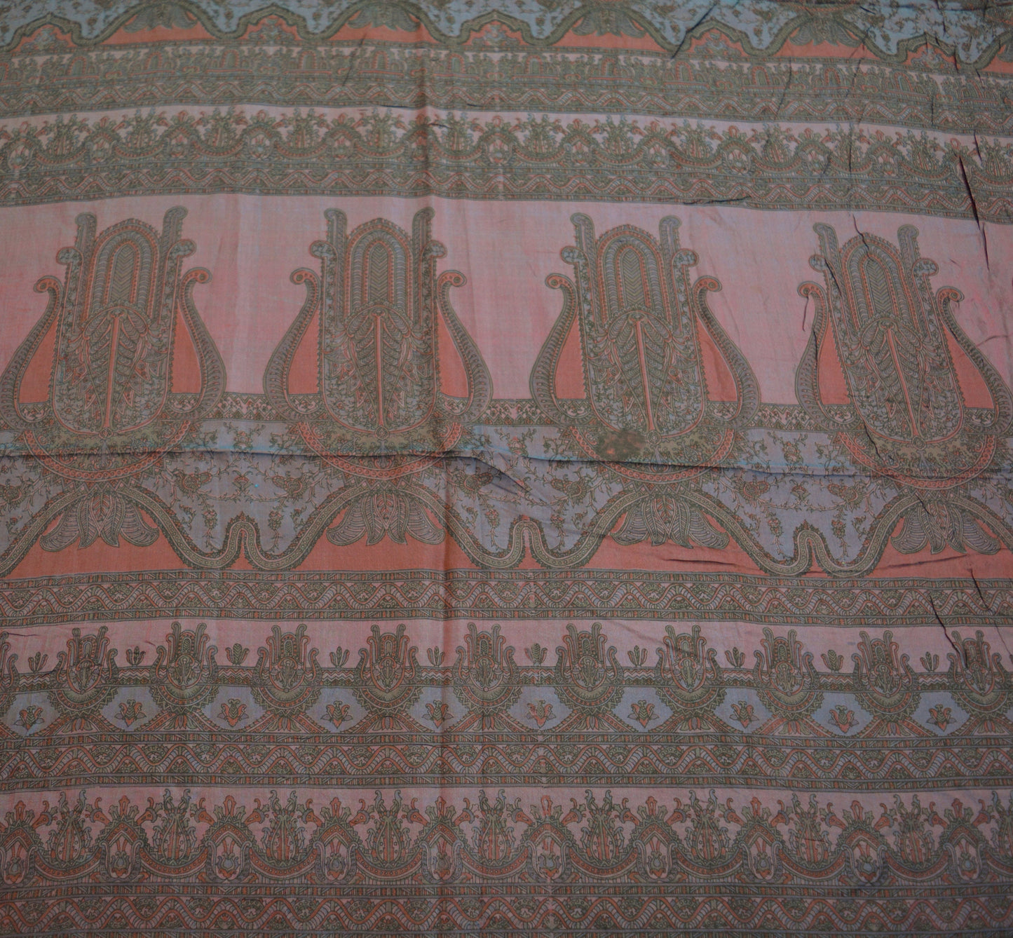 Indian Vintage Saree Maroon & Blue 100% Pure Silk Printed Saree Sari Fabric 6yard Sewing Craft DressMaking Soft Floral Zari
