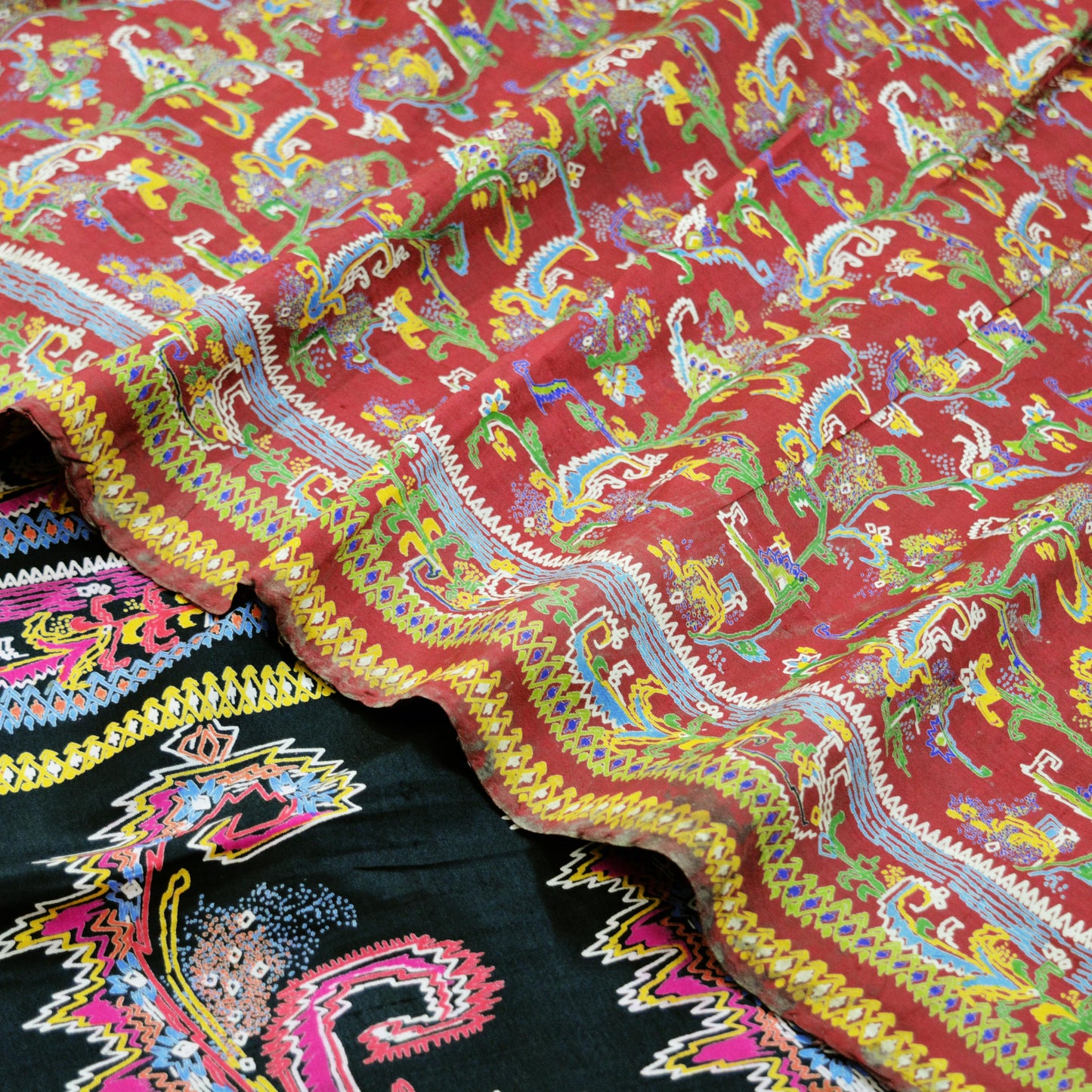 iIndian Vintage Sari Black & Maroon 100% Pure Silk Printed Saree Indian 6yd Sewing Craft Fabric DressMaking Soft Paisley