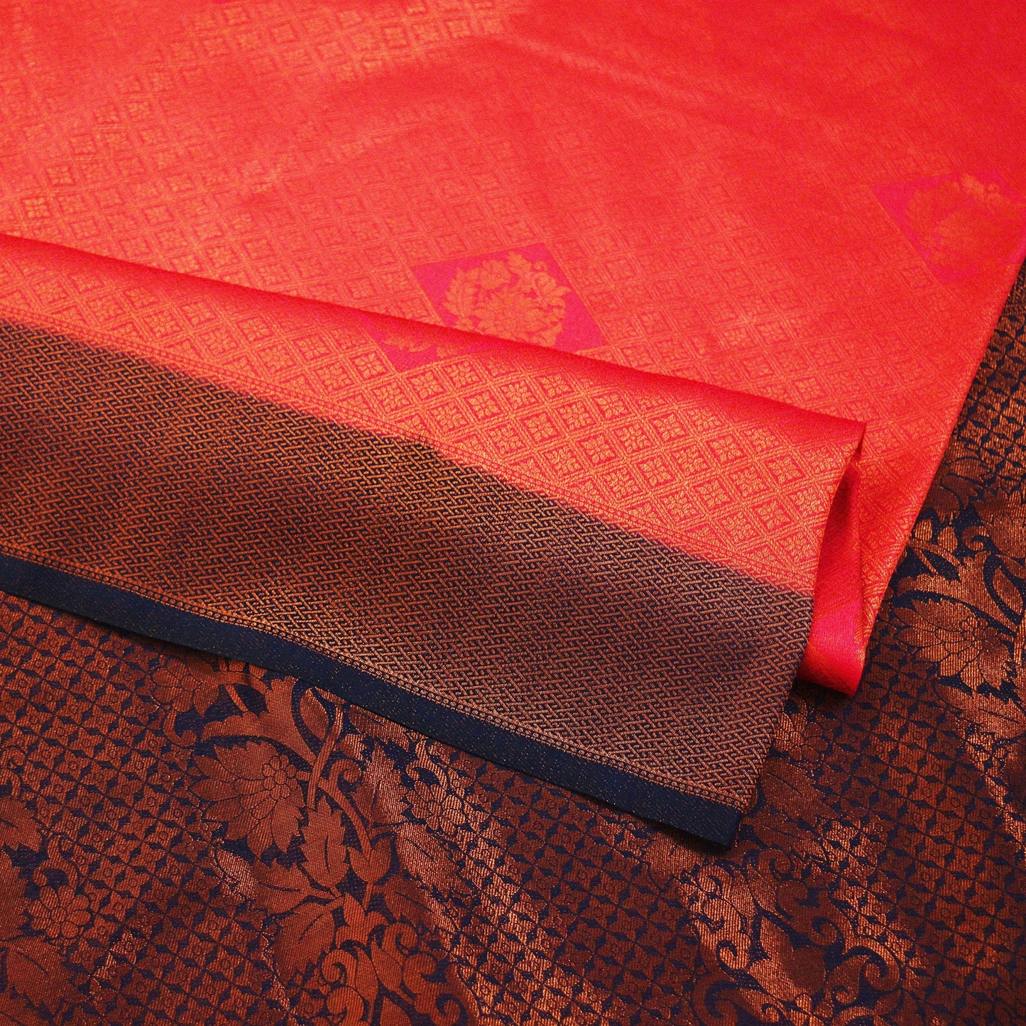Indian Vintage Sari Pink & Blue Art Silk Purple Woven Saree Brocade Fabric Ethnic 5Yd