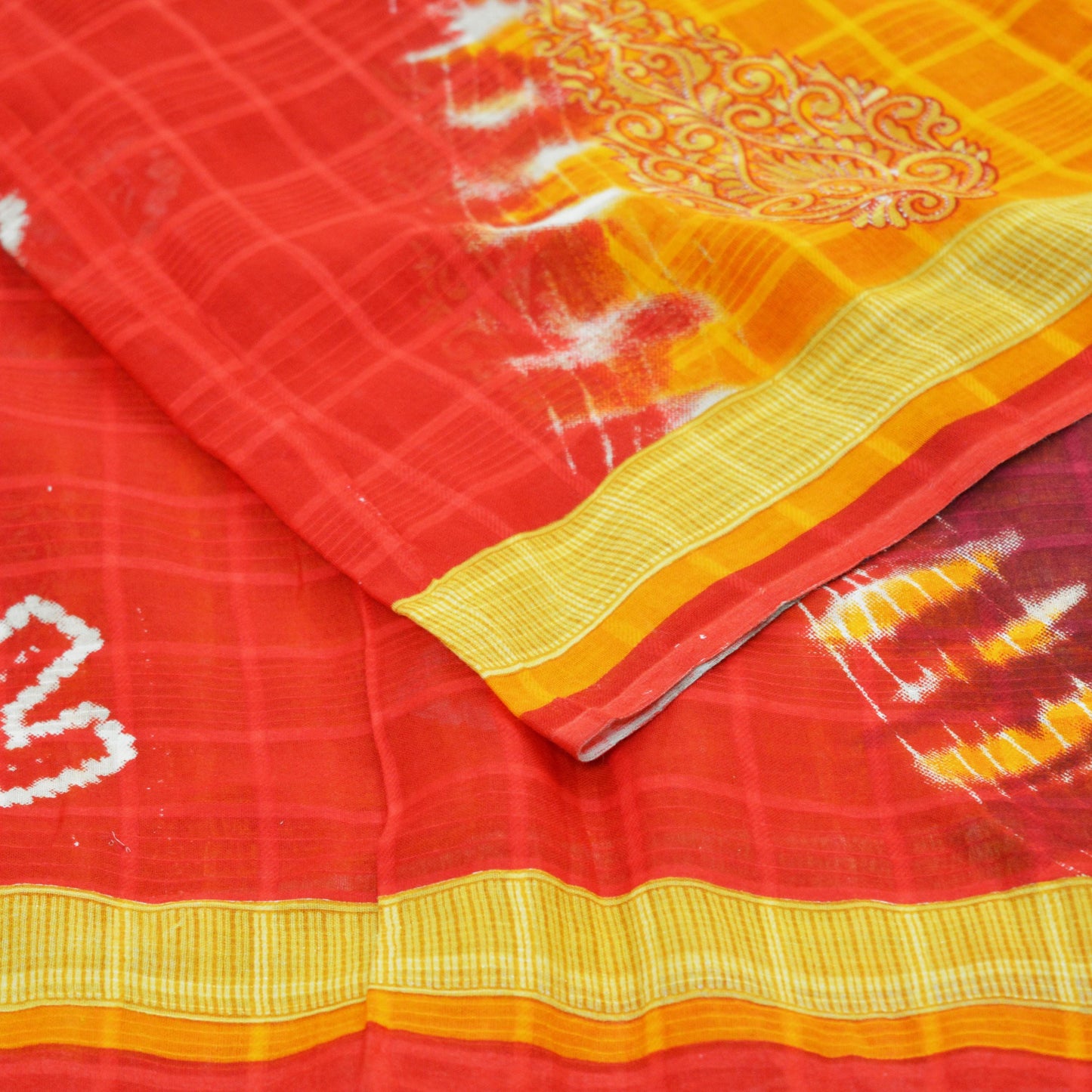 Indian Vintage Sari Multi Printed 100% Pure Cotton Saree Craft Soft Fabric 5Yard Sewing Sarong Wrap Boho Paisley Design