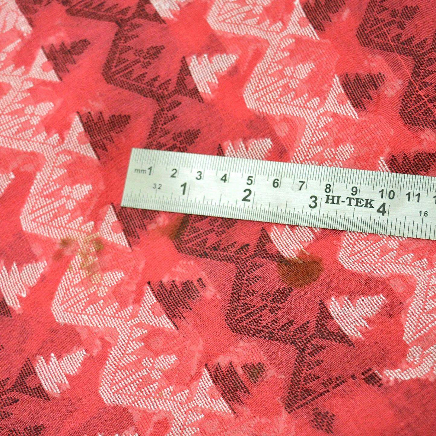 Indian Vintage Sarees Pink Pure Cotton Hand Woven Jamdani Sari 5yd Ethnic Floral Craft Fabric Dress making Upcycle Crafting Quilting Zari