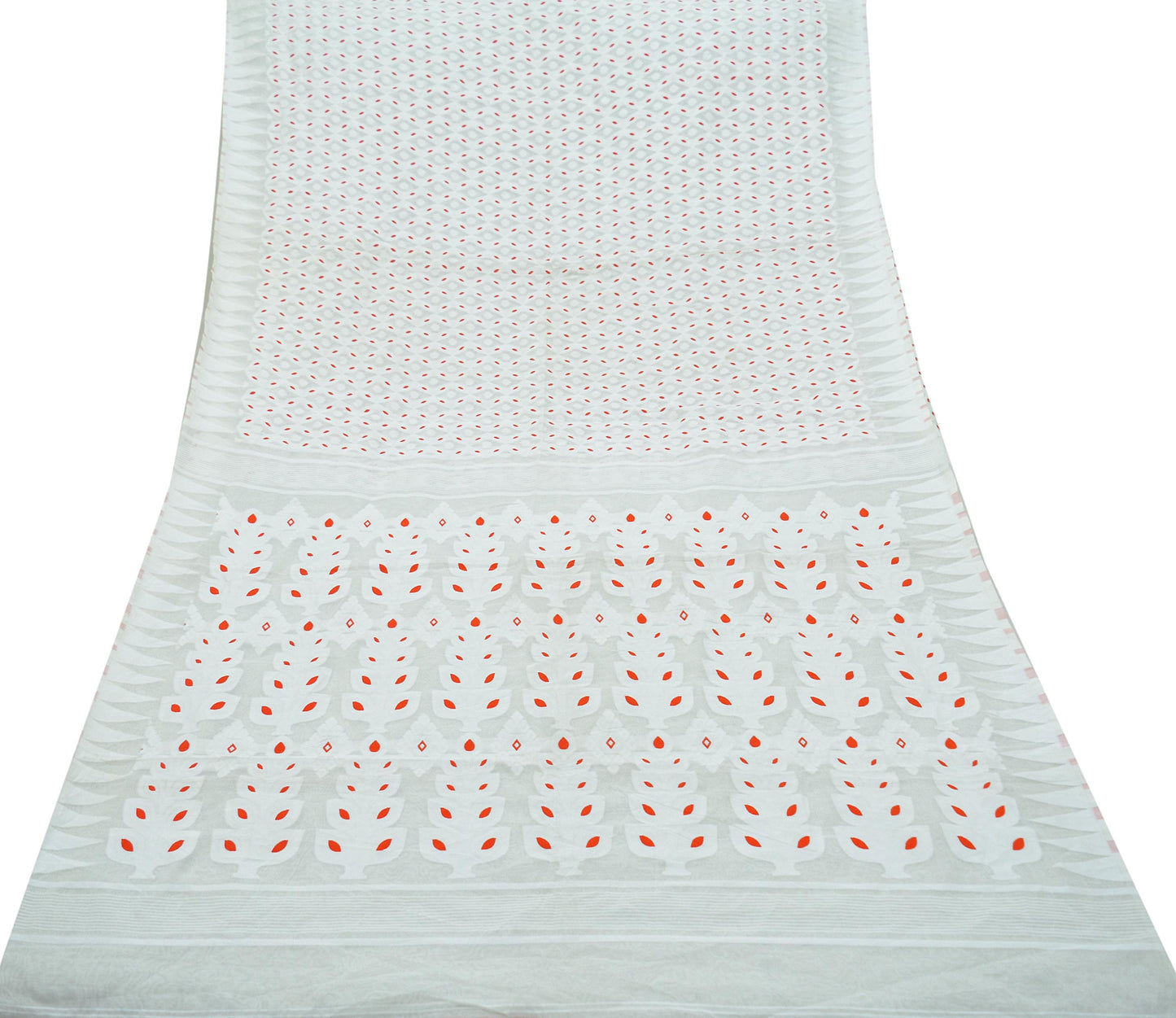 Indian Vintage Sari White Organza Woven Saree Craft Fabric 5Yd Sewing Ethnic Floral Dress Making Upcycle Quitting Crafting Bollywood sarees
