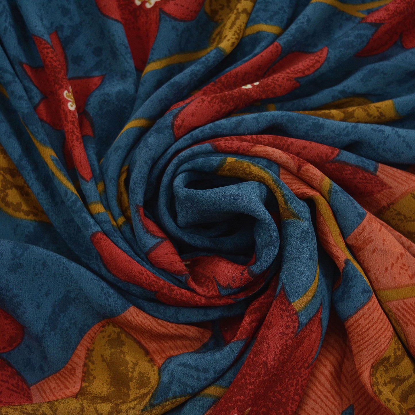 Indian Vintage Gray Saree Pure Crepe Silk Printed Sari 5yd Sewing Floral Soft Craft Fabric Wrap Dress making Crafting Quilting Upcycle