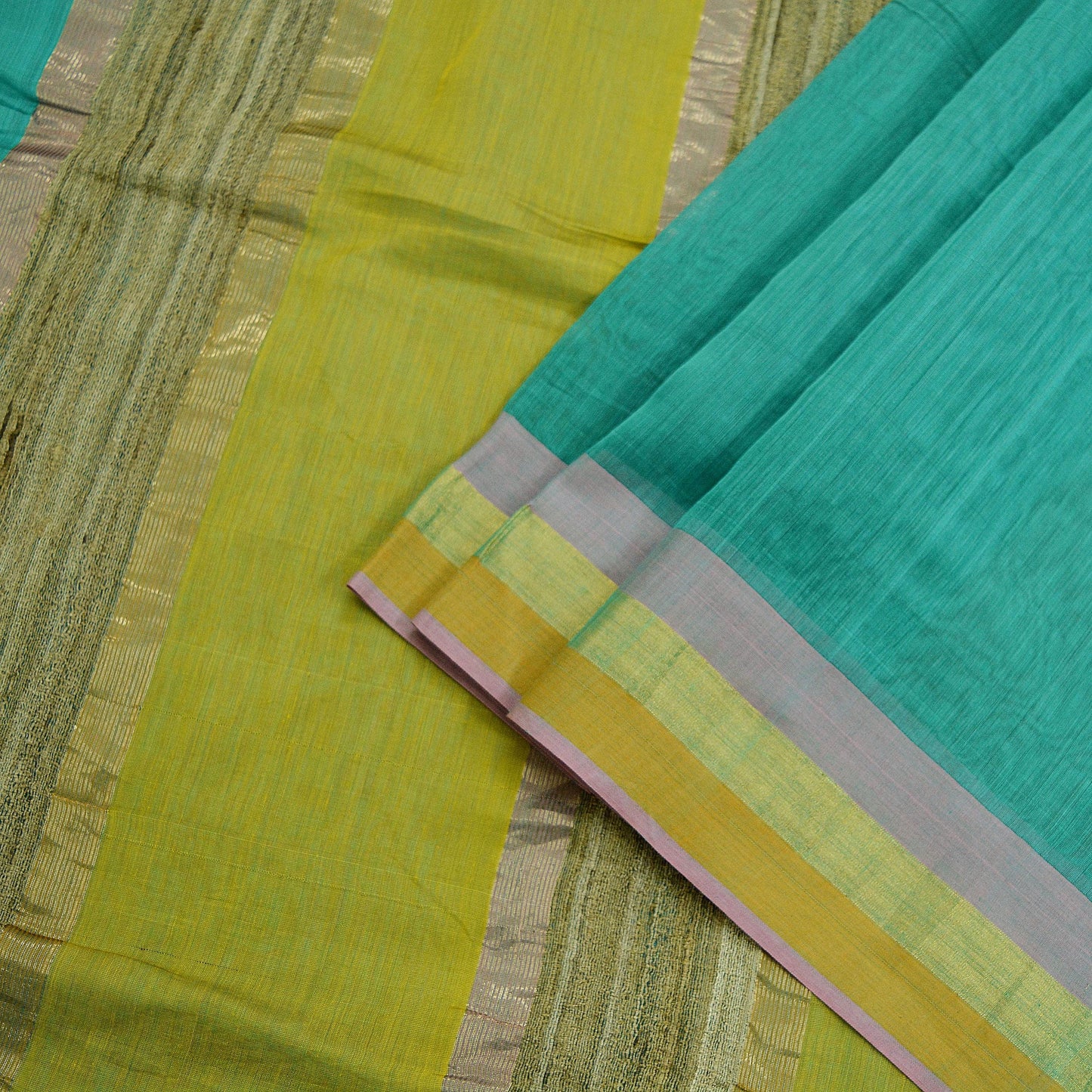 Indian Vintage Sari Chanderi Cotton Hand Woven Sarees 5Yd Craft Fabric Soft Sewing Sarong Dress Making Quilting Crafting