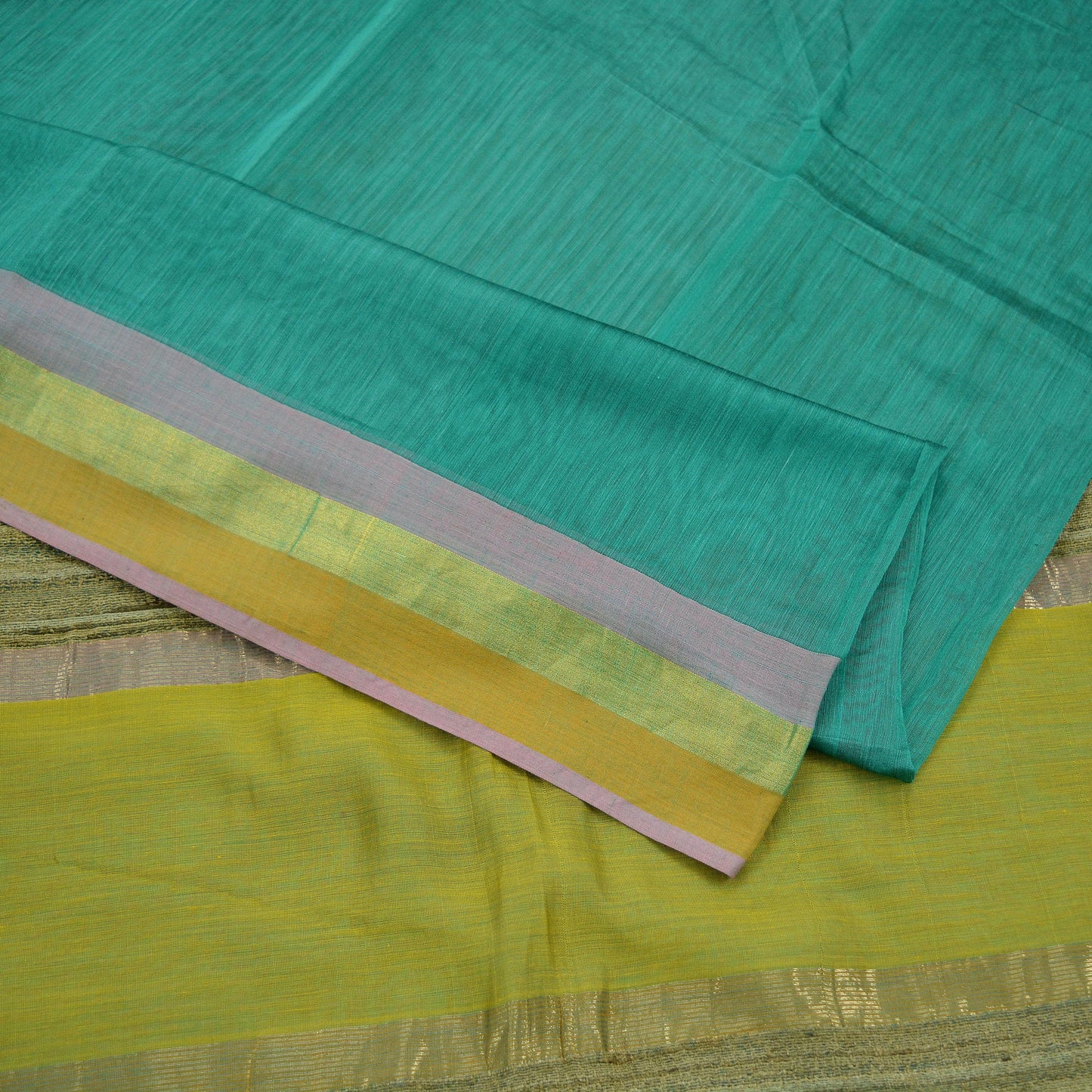 Indian Vintage Sari Chanderi Cotton Hand Woven Sarees 5Yd Craft Fabric Soft Sewing Sarong Dress Making Quilting Crafting