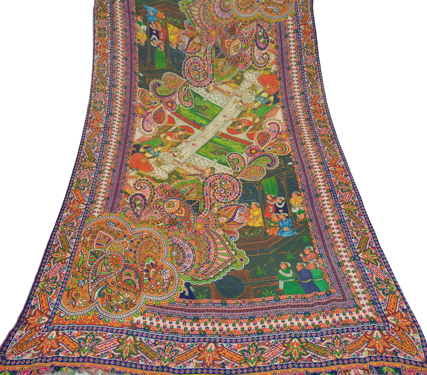 Indian Vintage Multi Dupatta Long Stole Digital Printed Hijab Blend Cotton Scarves Veil Soft Wrap Boho