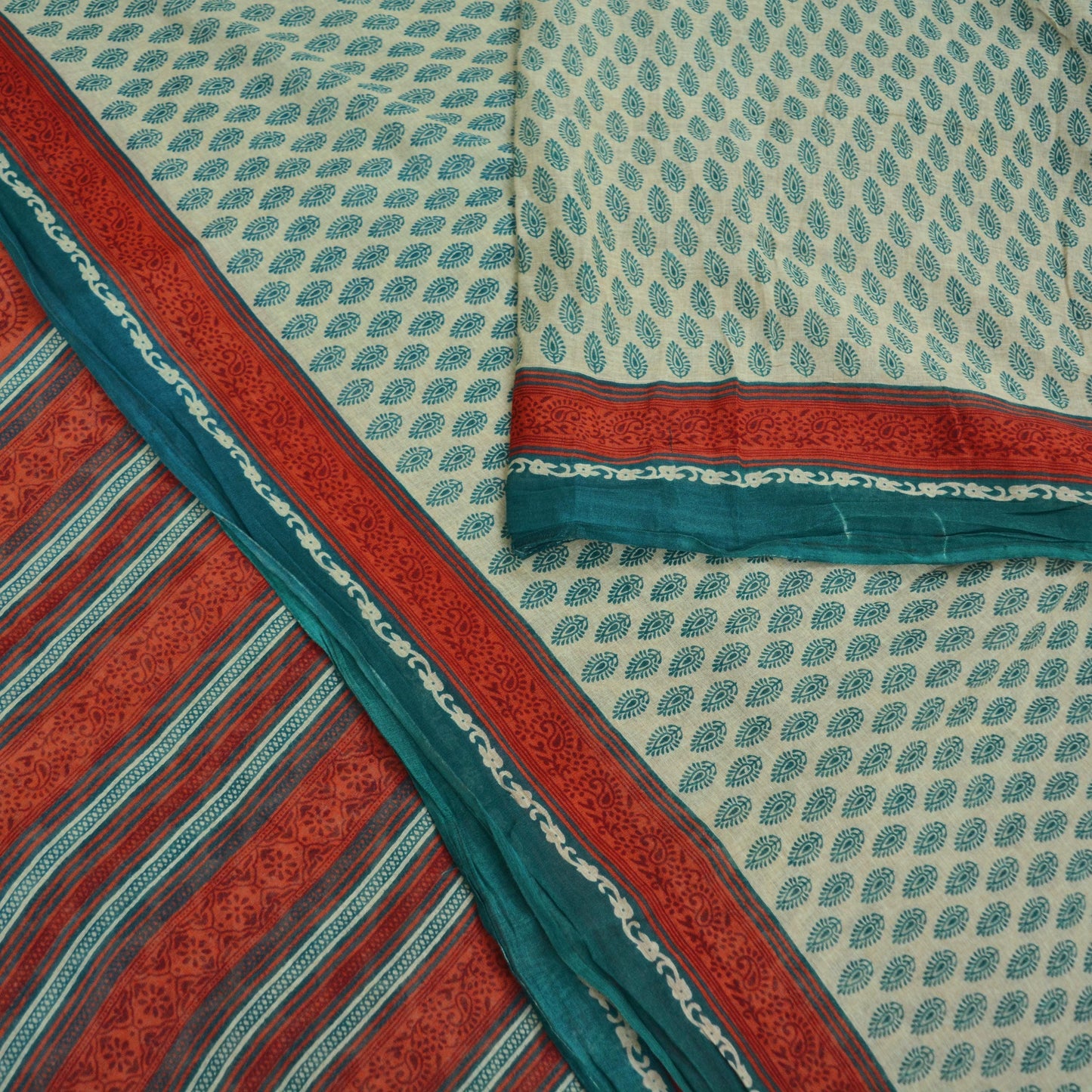 Indian Vintage Saree Printed 100% Pure Cotton Indian Sari Craft Soft Fabric 5Yd Sewing Sarong Wrap Boho Dress making Crafting Quilting