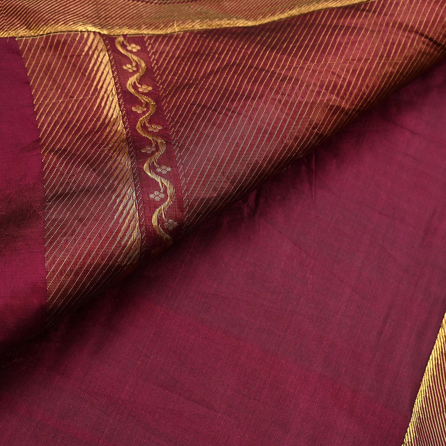 Vintage Heavy Sari Purple Hand Woven Kanjivaram Artificial Silk Sarees Zari 5Yd Floral Craft Fabric Dress making Crafting Quilting