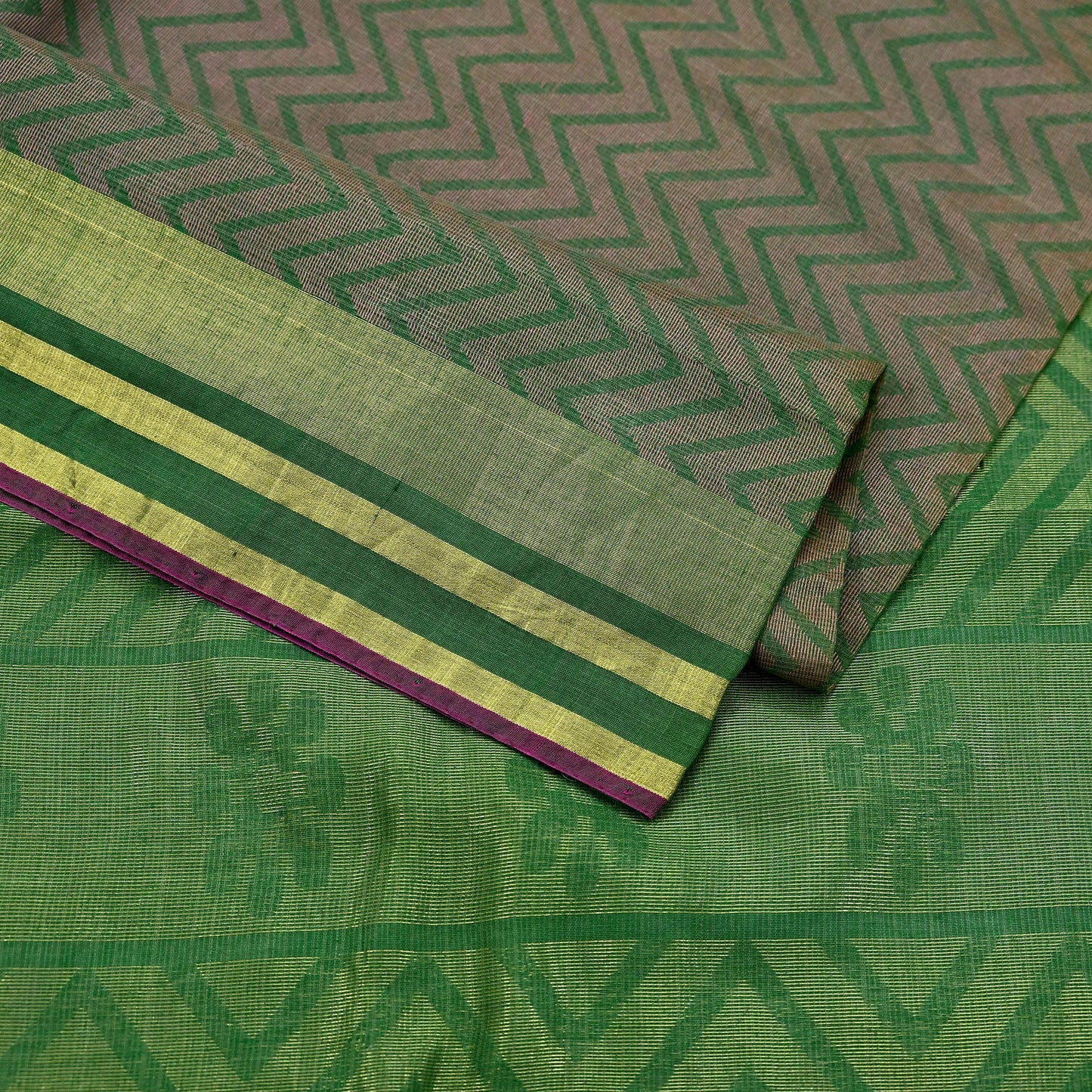 Indian Vintage Sarees Green 100% Pure Silk Hand Woven Sari Craft Fabric 5Yd Ethnic Floral Zari Dress making Crafting Upcycle