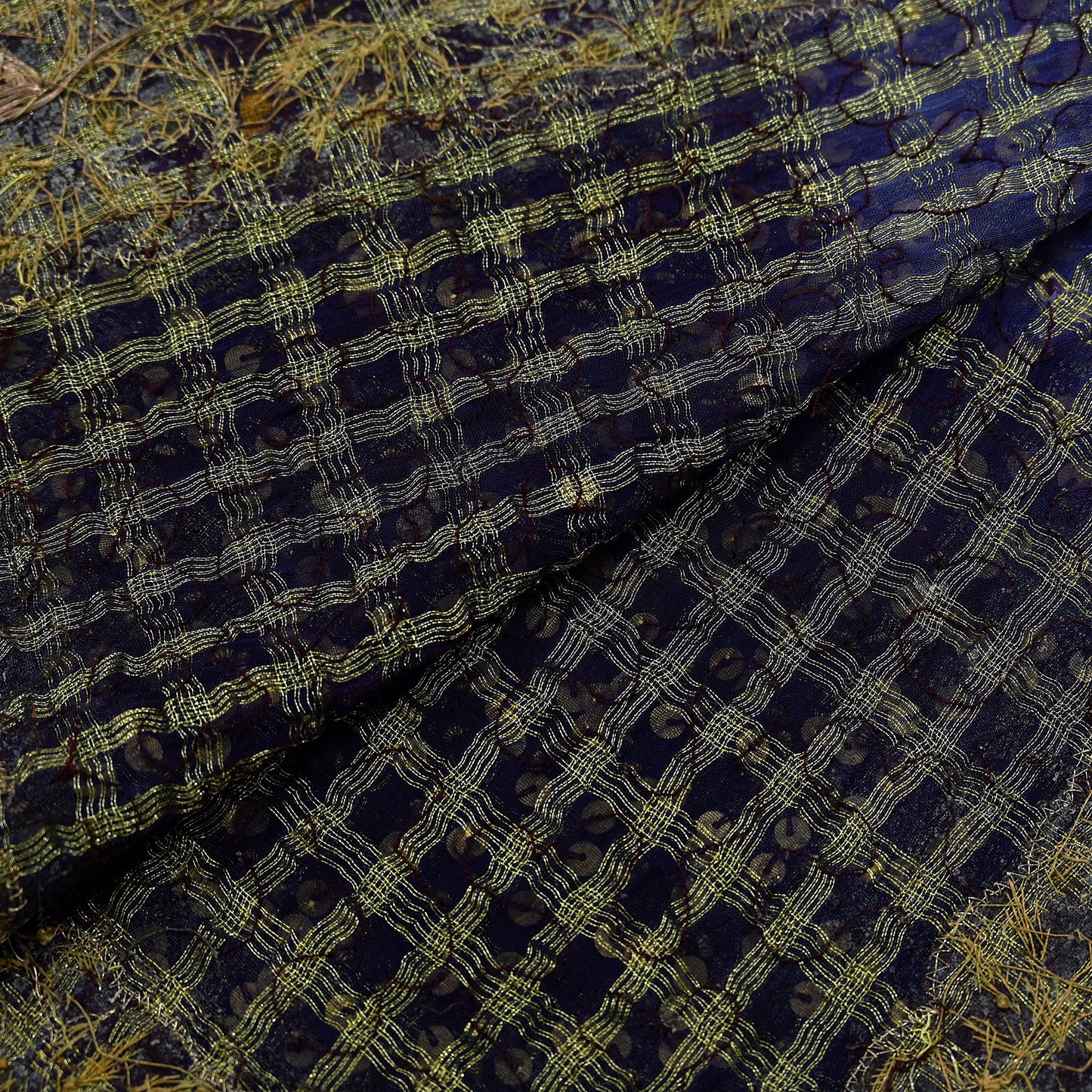 Indian Vintage Heavy Purple Dupatta Blend Georgette Long Stole Hand Embroidered Scarf Zardozi/Dabka Wedding/Bridal Veil Hijab