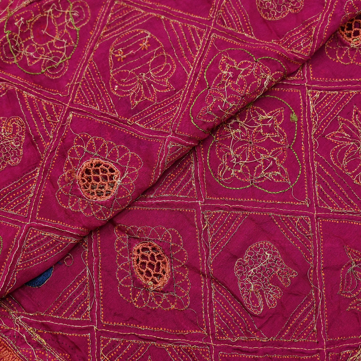Indian Vintage Heavy Pink Dupatta Pure Silk Long Stole Hand Embroidered Bandhani Scarves Zardozi Bridal Veil Hijab Peacock/Elephants/Paisley