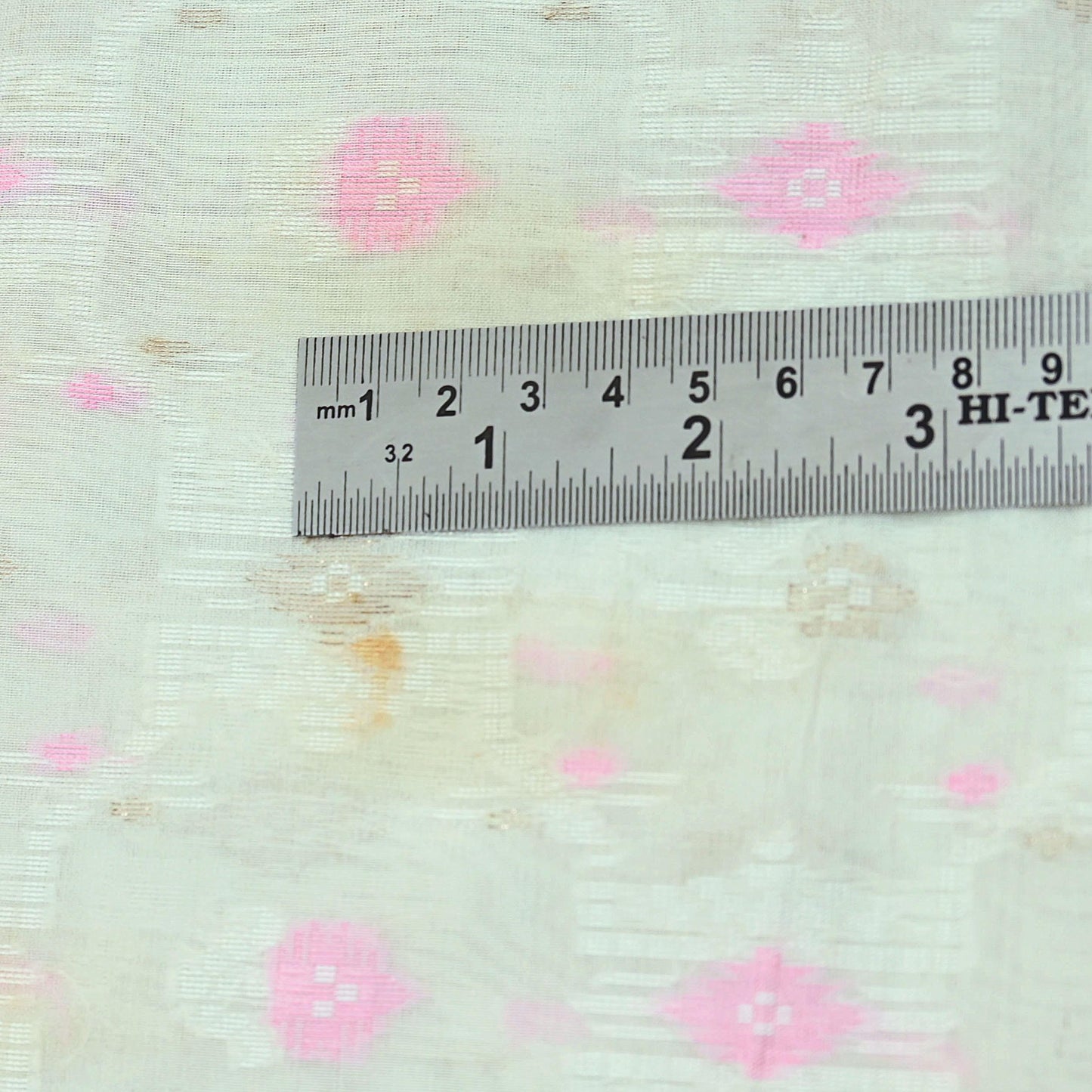 Indian Vintage Sari Ivory & Pink 100% Pure Silk Hand Woven Sarees Craft Fabric 5Yd Ethnic Sewing Dress making Crafting Quilting Upcycle