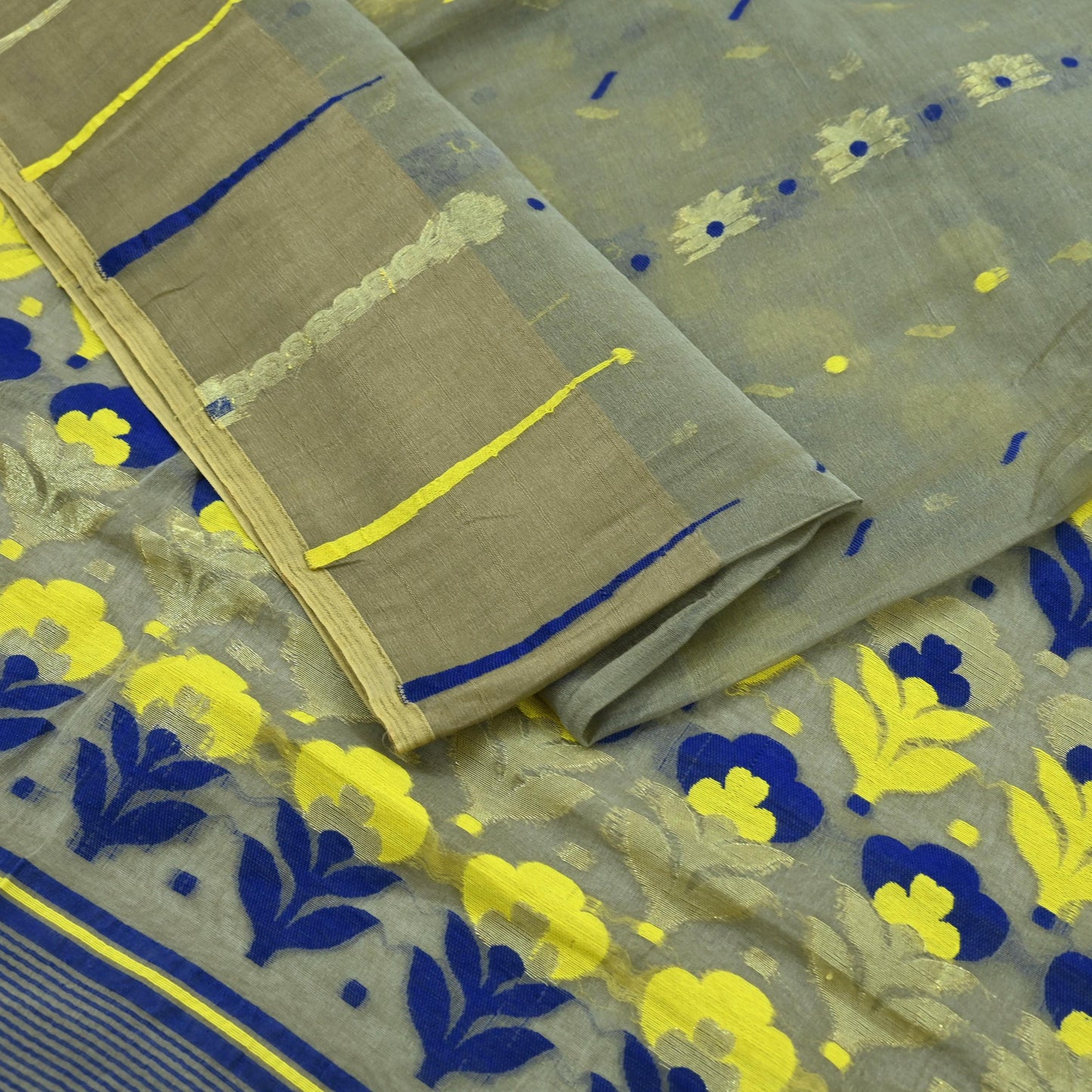 Indian Vintage Sari Green Hand Woven Saree Organza Craft Fabric 6Yd Ethnic Sewing Crafting Quilting Upcycle Dress making