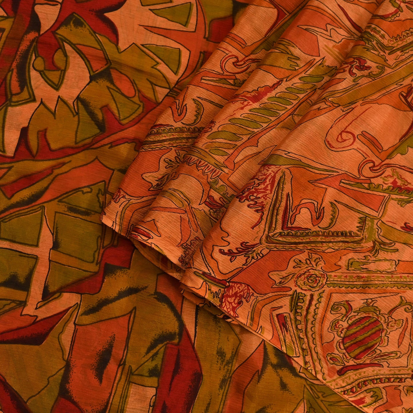 Indian Vintage Multi Saree 100% Pure Silk Printed Sari Craft Fabric 6yd Sewing Dress Making Soft Floral Crafting Quilting Upcycle