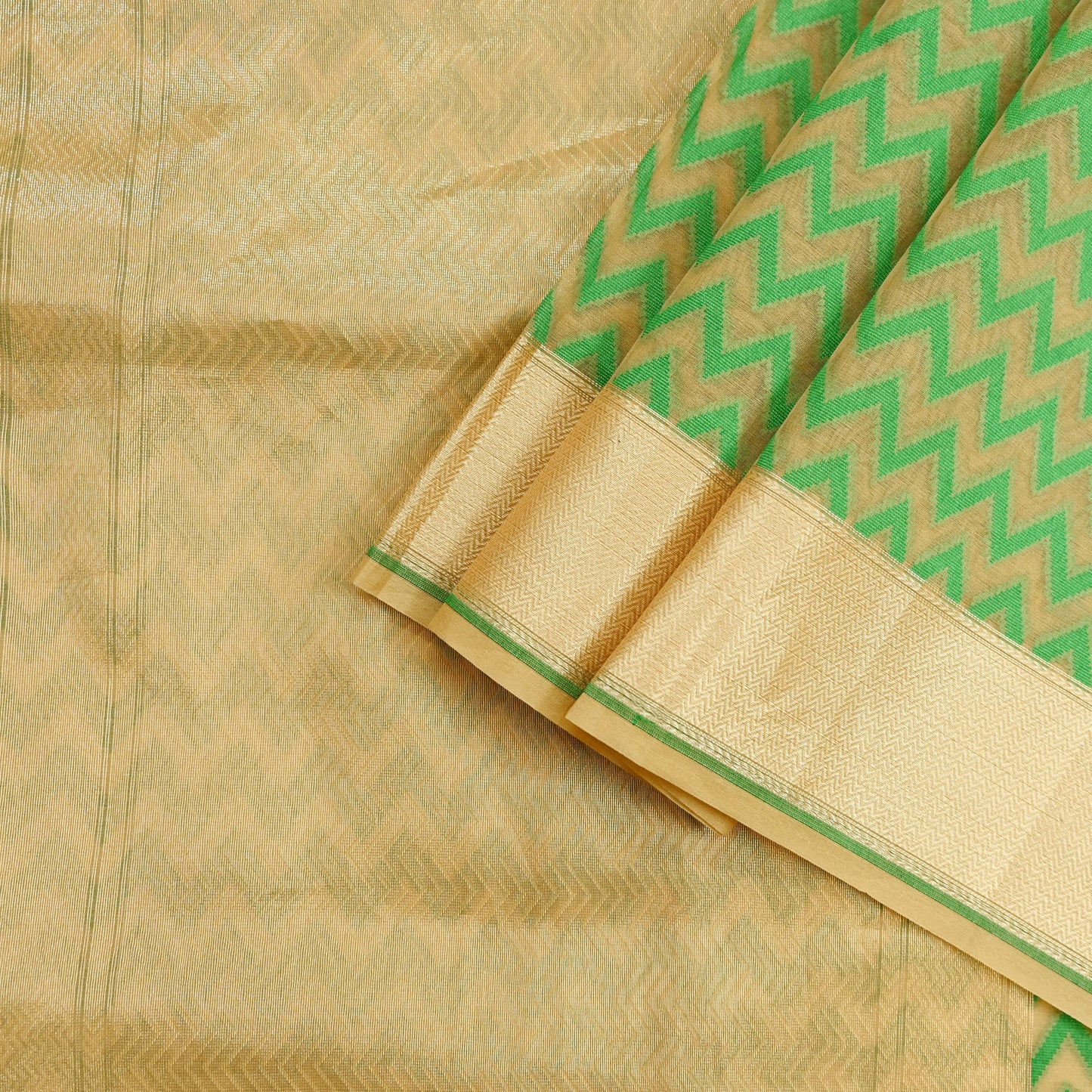 Indian Vintage Sari Beige Hand Woven 100% Pure Organza Silk Saree Craft Fabric 6Yd Dress Making Crafting Quilting Upcycle Zari