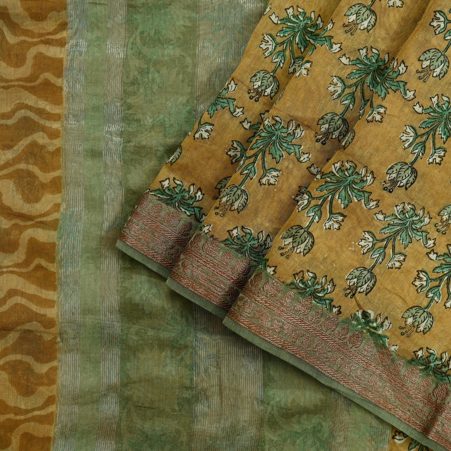 Indian Vintage Sari Pure chanderi Silk Block Printed Sarees Craft Fabric 5Yd Zari Border Floral Dress making bollywood silk sarees