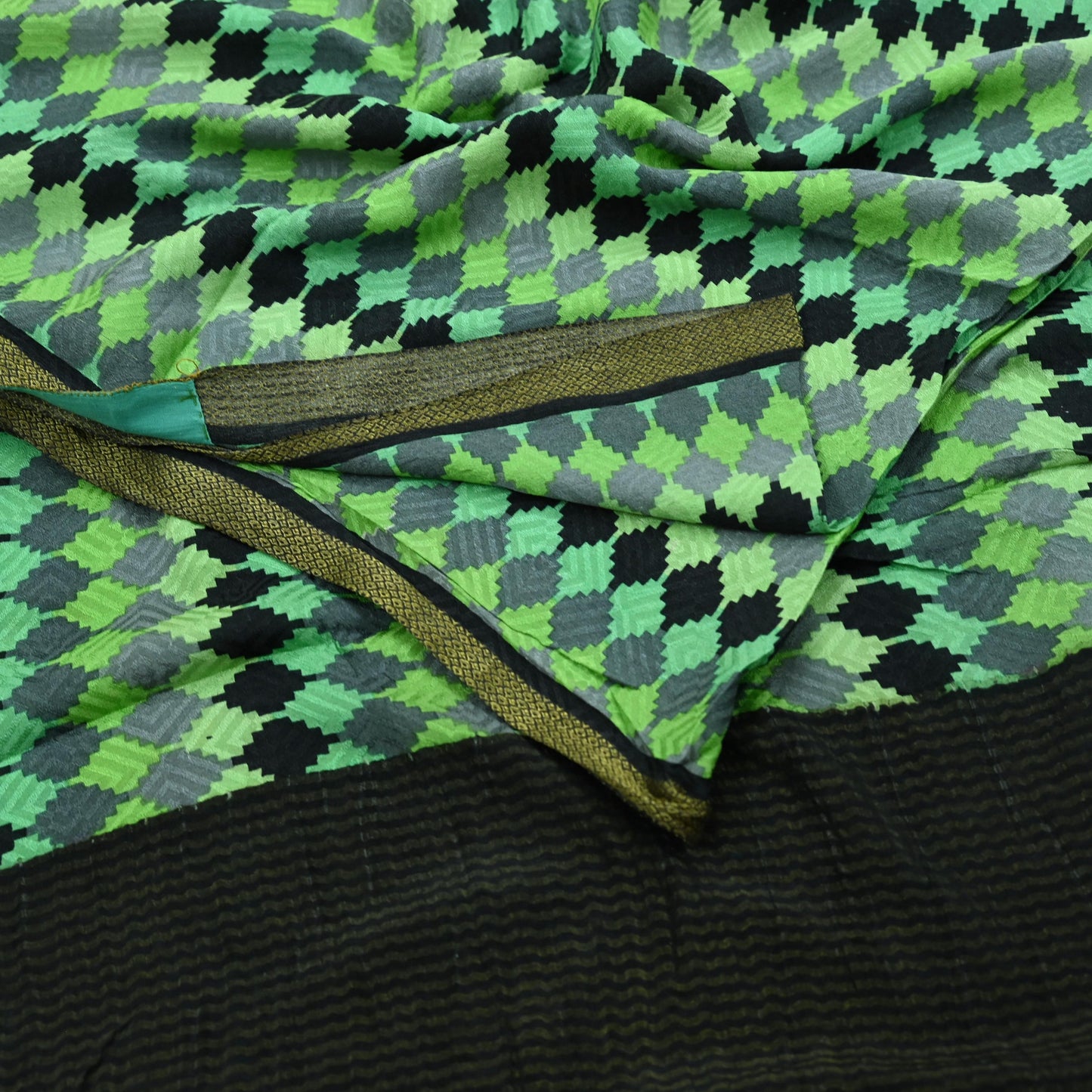 Indian Vintage Multi Saree Pure Crepe Silk Printed Sari Craft Fabric 5yd Sewing Floral Soft Craft Fabric Wrap Crafting Quilting Upcycle