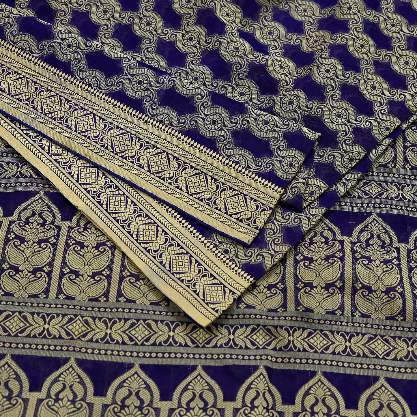 Indian Vintage Sari Purple Pure Cotton Hand Woven Sarees Craft Fabric 6yd Ethnic Floral Crafting Upcycle Quilting Dress Making Quilting