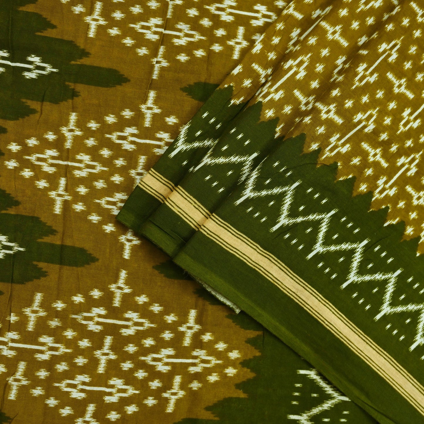 Indian Vintage Sari Green Printed Pure Cotton Saree Craft Fabric 5Yd Soft Sewing Sarong Wrap Boho Floral Dress making Crafting Quilting