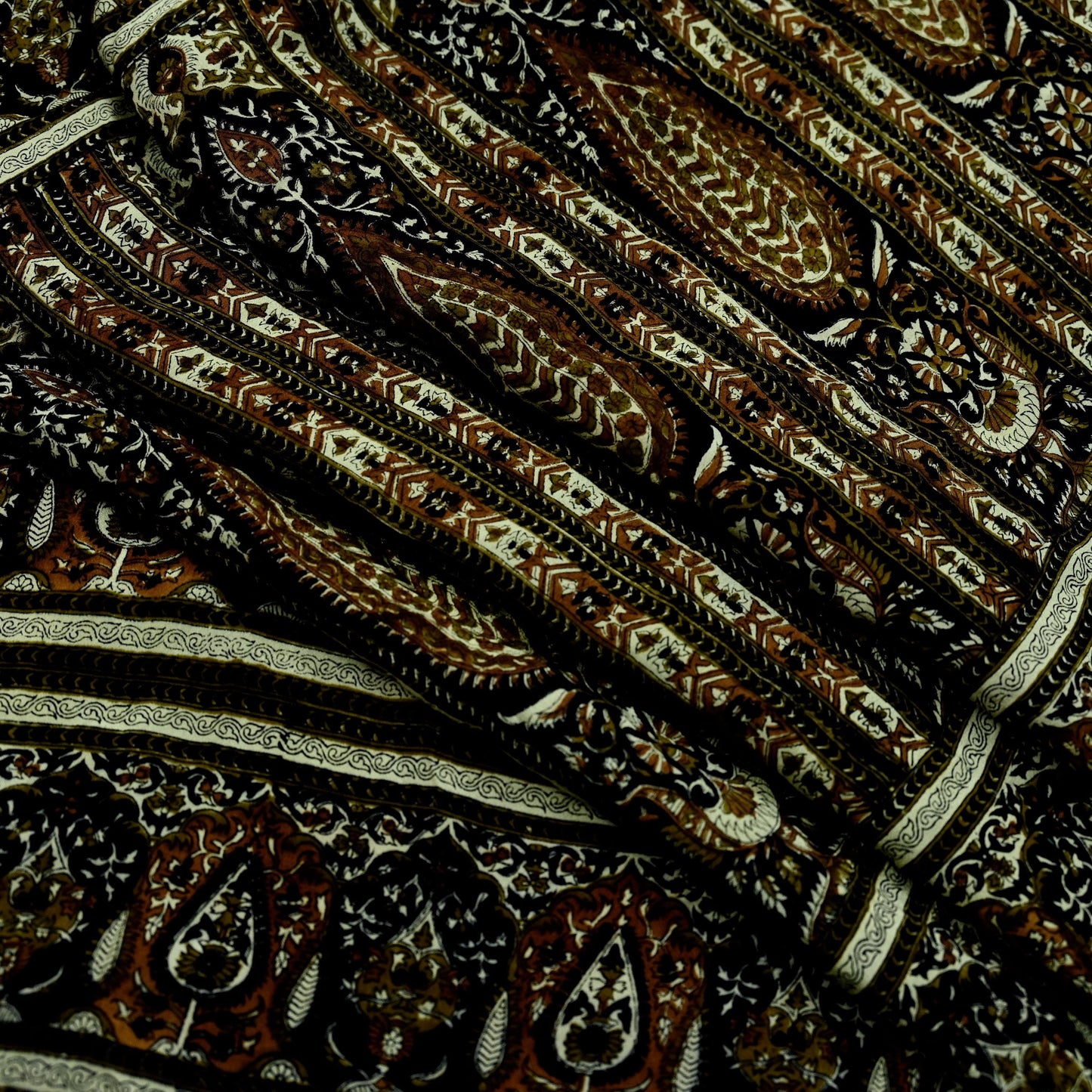 Indian Vintage Sari Black Pure Crepe Silk Block Printed Sarees 5yd Sewing Floral Soft Craft Fabric Wrap Dress making Crafting Quilting