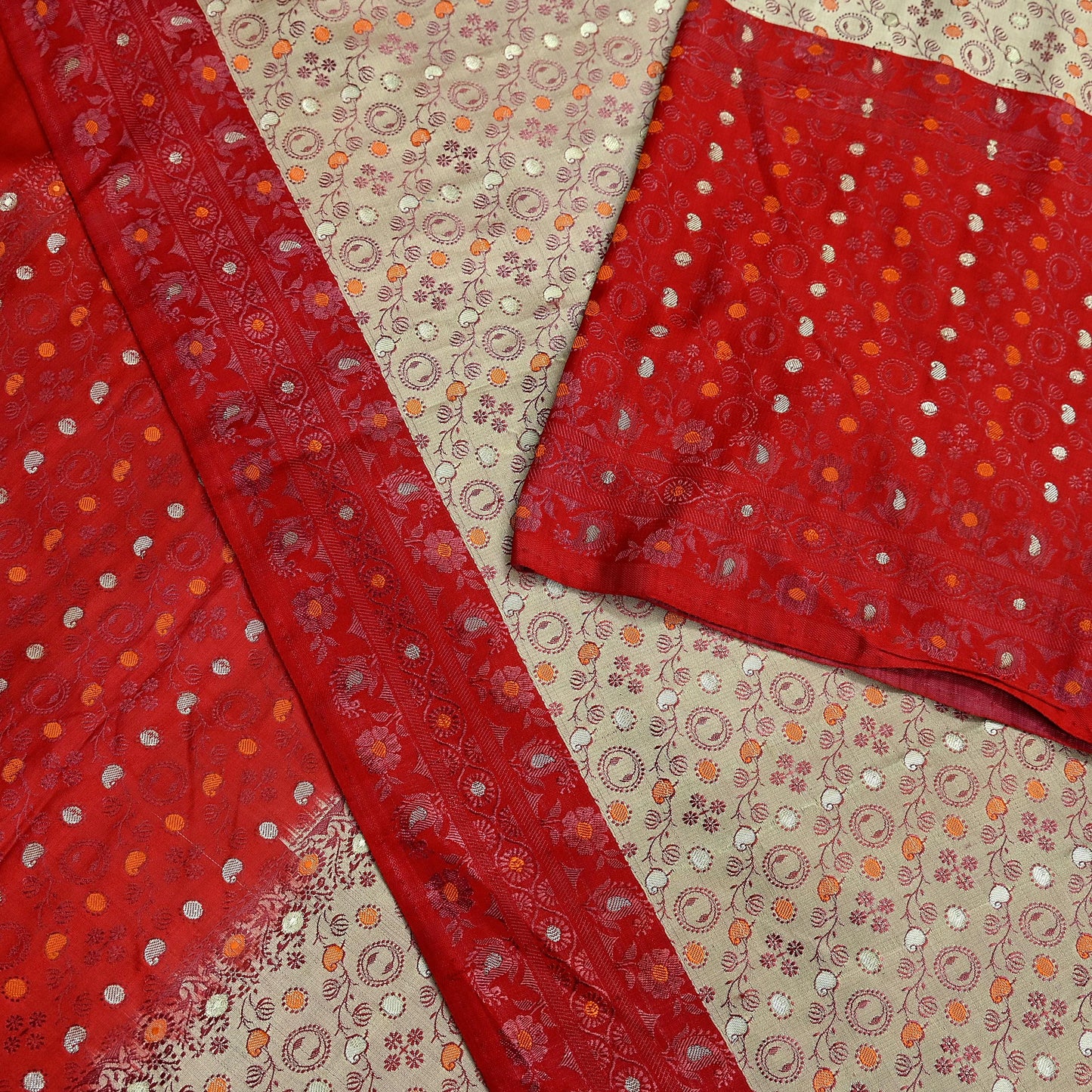 Indian Vintage Sari Heavy Wedding Pure Satin Silk Woven Banarasi Tanchoi Saree 5Yd Ethnic Craft Fabric Upcycle Bridal Heavy Sarees
