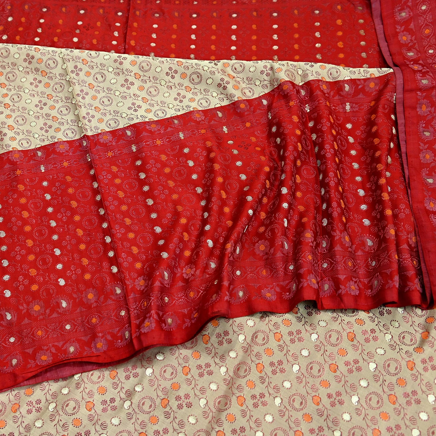 Indian Vintage Sari Heavy Wedding Pure Satin Silk Woven Banarasi Tanchoi Saree 5Yd Ethnic Craft Fabric Upcycle Bridal Heavy Sarees